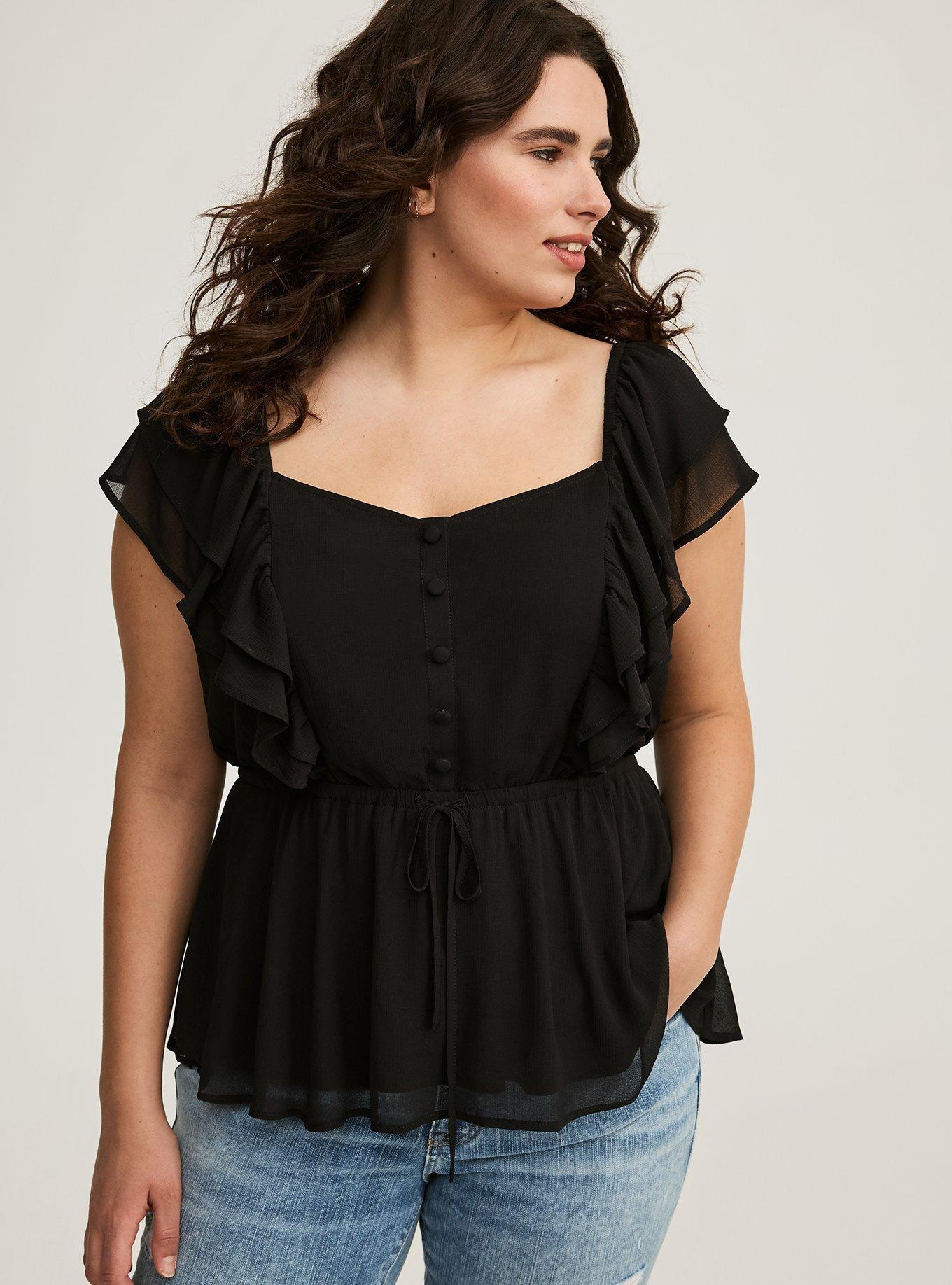 Ruffle Cinched Blouse