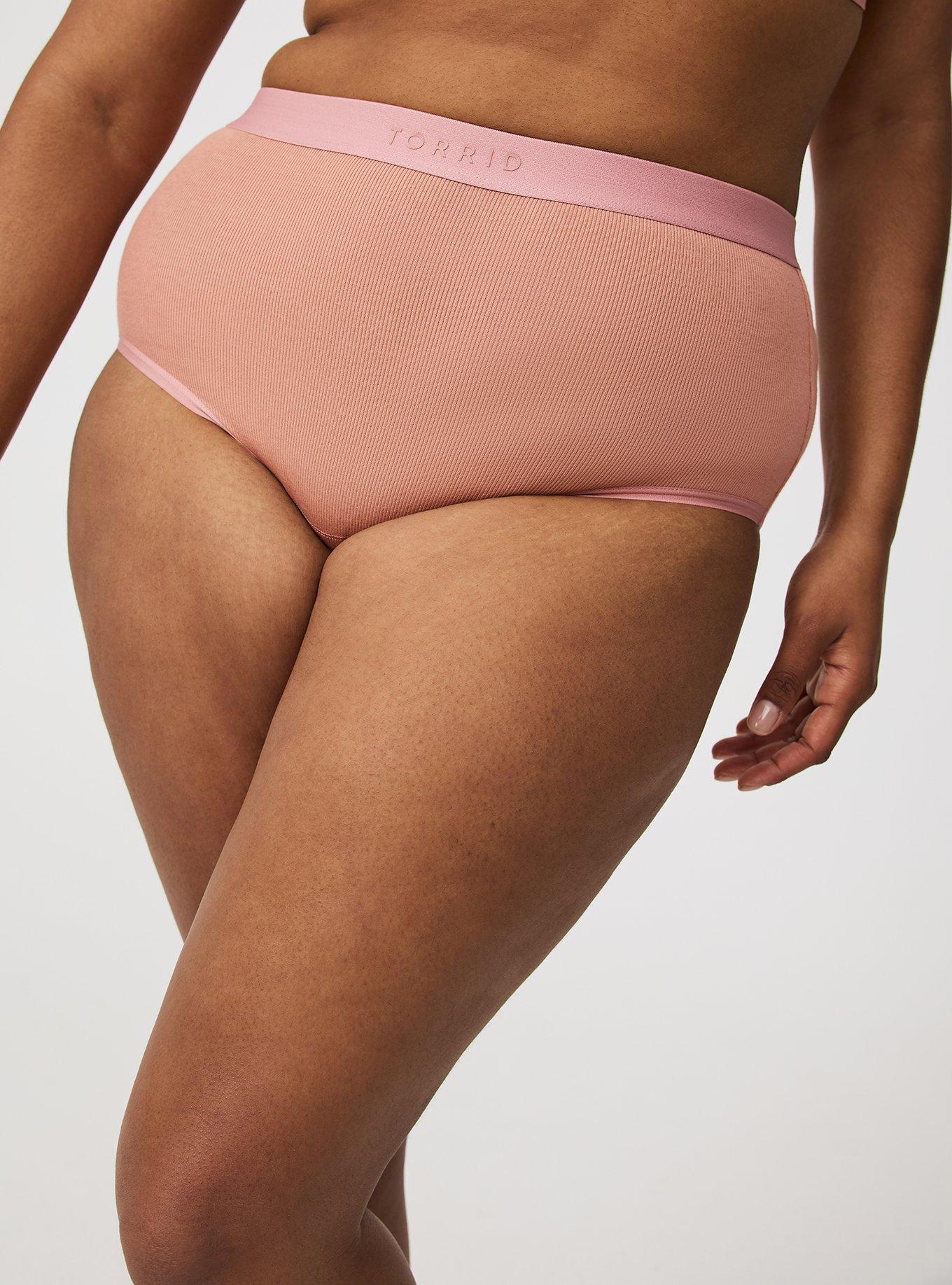 Logo Cotton Rib Mid-Rise Brief Panty