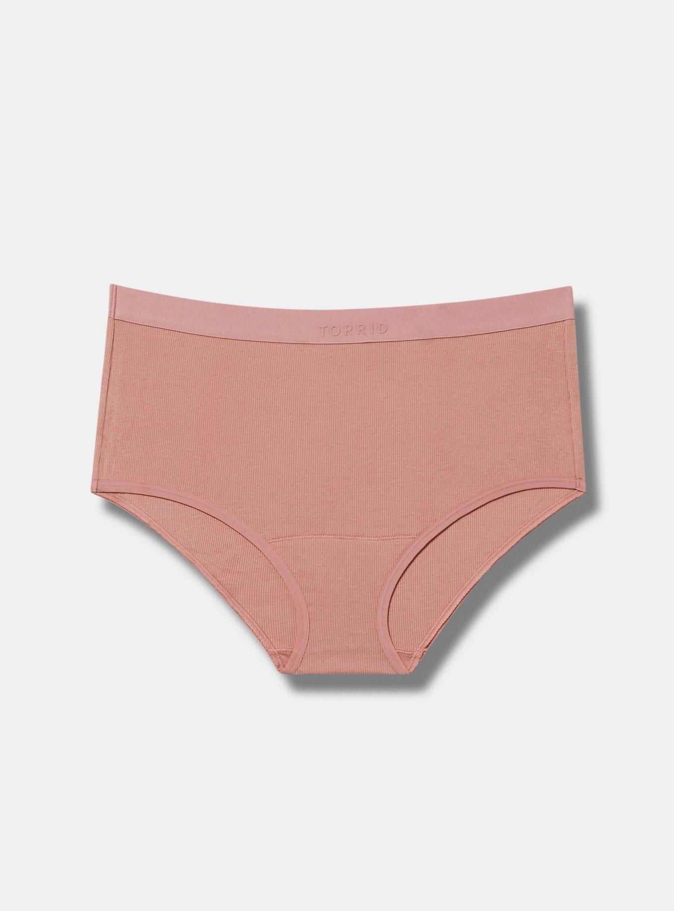 Logo Cotton Rib Mid-Rise Brief Panty