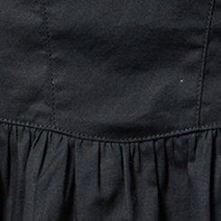 Plus Size Peplum Sweetheart Top, DEEP BLACK, swatch