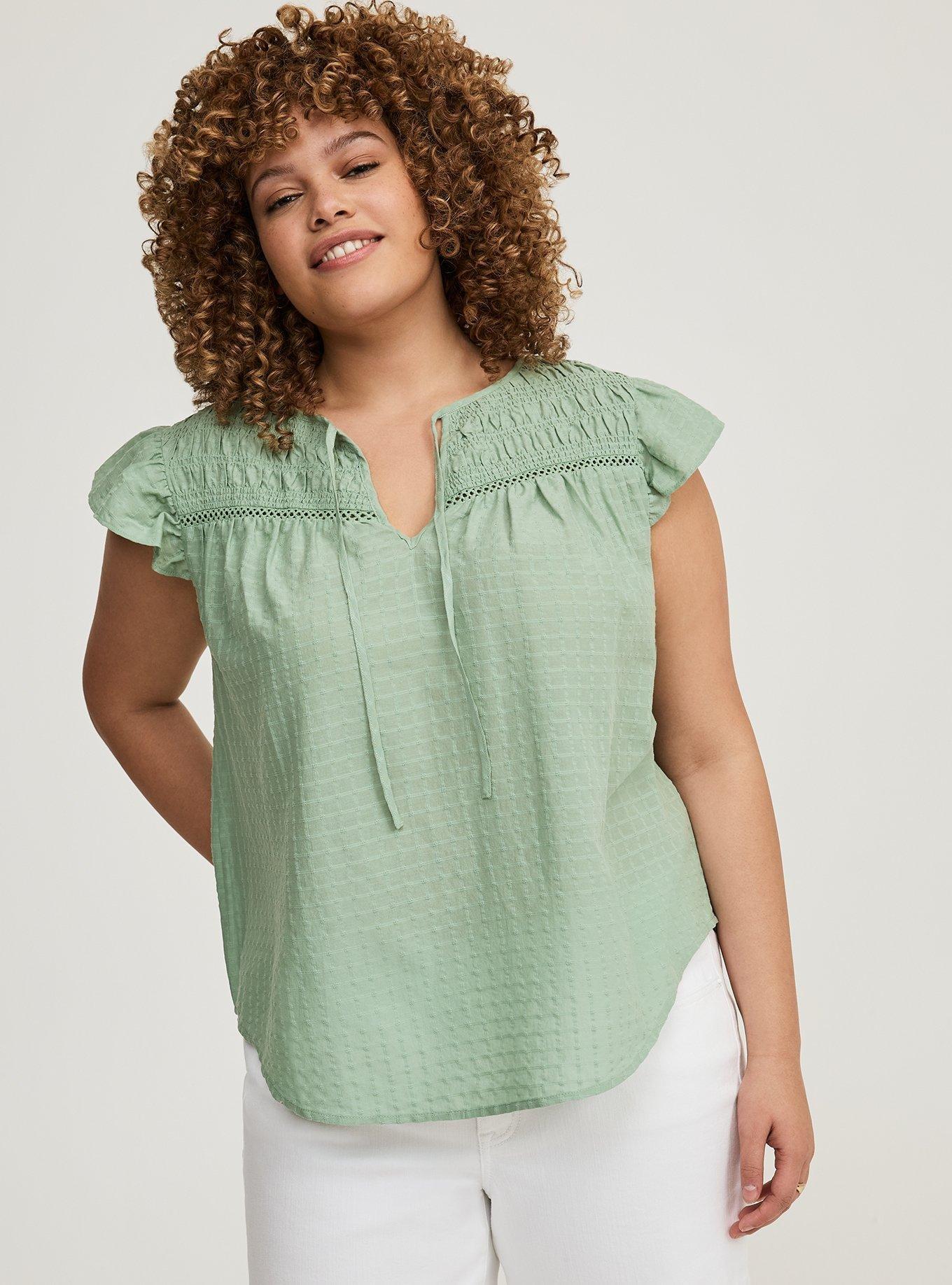 Plus Size - Smocked Yoke Top - Torrid Plus Size - Smocked Yoke Top - Torrid