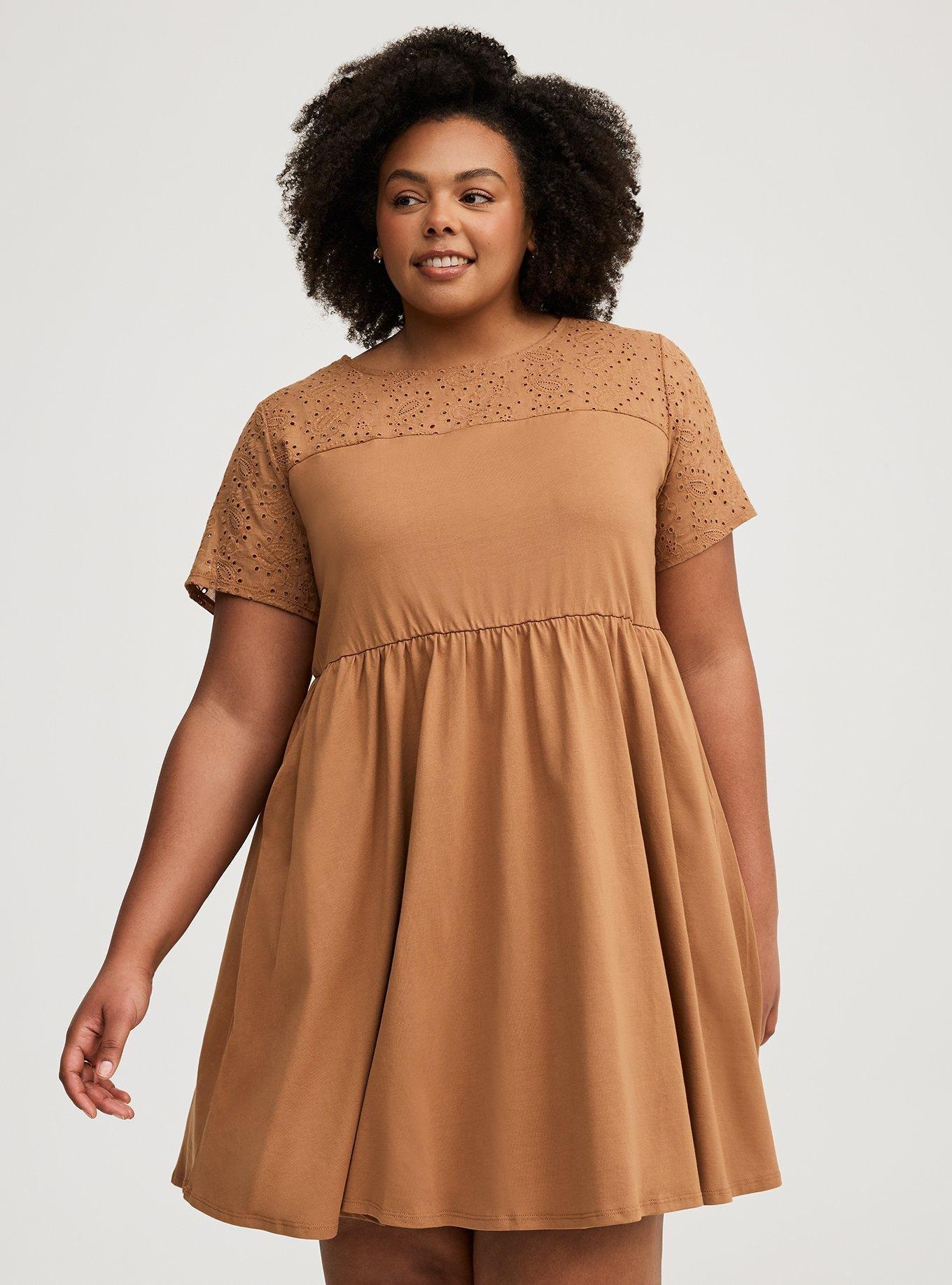 Mini Eyelet Yoke Dress