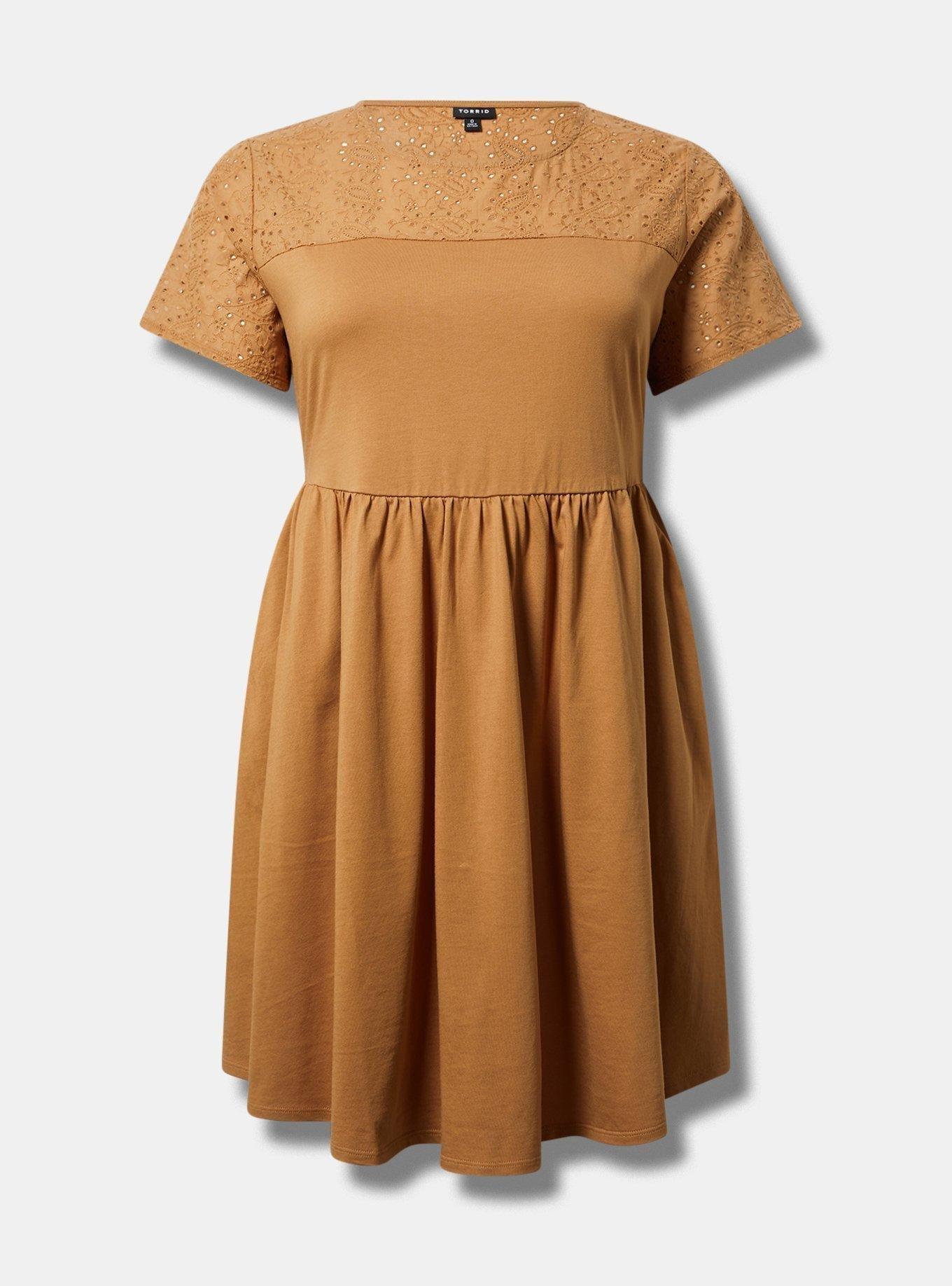 Mini Eyelet Yoke Dress