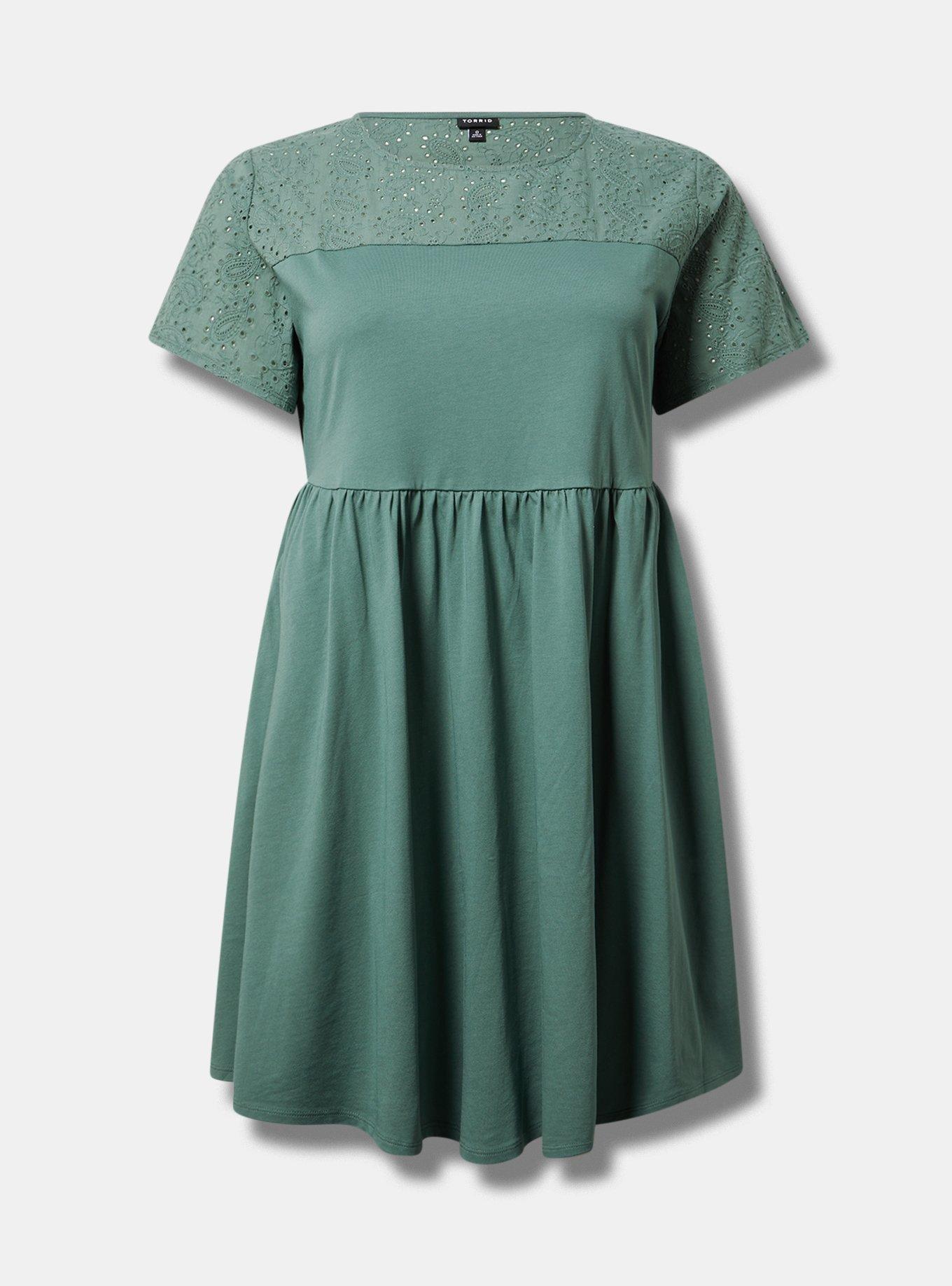 Mini Eyelet Yoke Dress