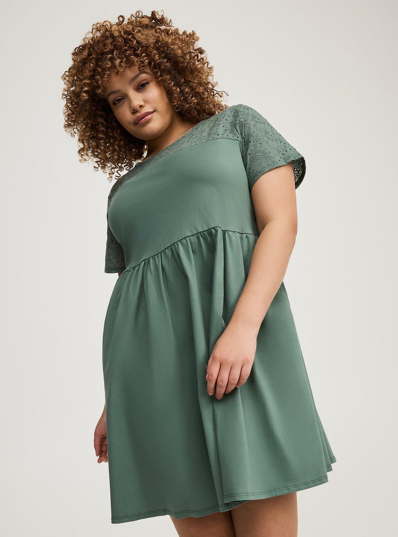 Mini Eyelet Yoke Dress