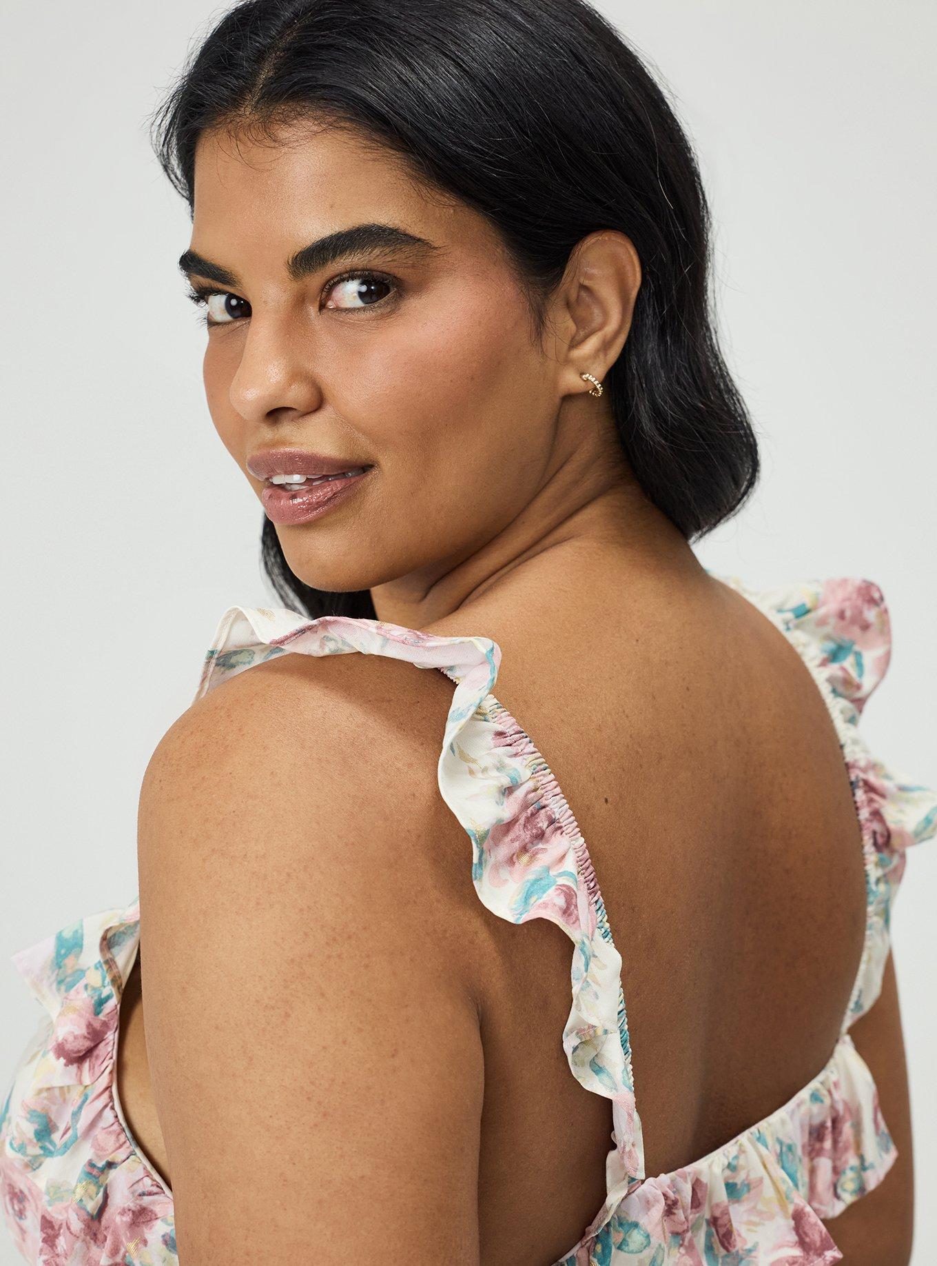 Challis Ruffle Mini Skirt Set, ARYA FLORAL ROSE FLORAL, alternate