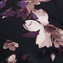 Y-Neck Smocked Waist Maxi Dress, MYSTERY FLORAL BLACK, swatch