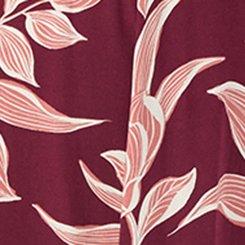 Y-Neck Challis Maxi Dress, NOVA FLORAL PLUM, swatch