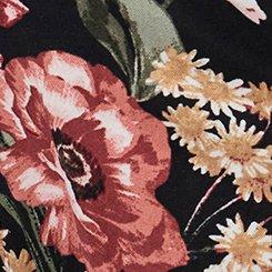 Y-Neck Challis Maxi Dress, FALL BOUQUET FLORAL MULTI, swatch