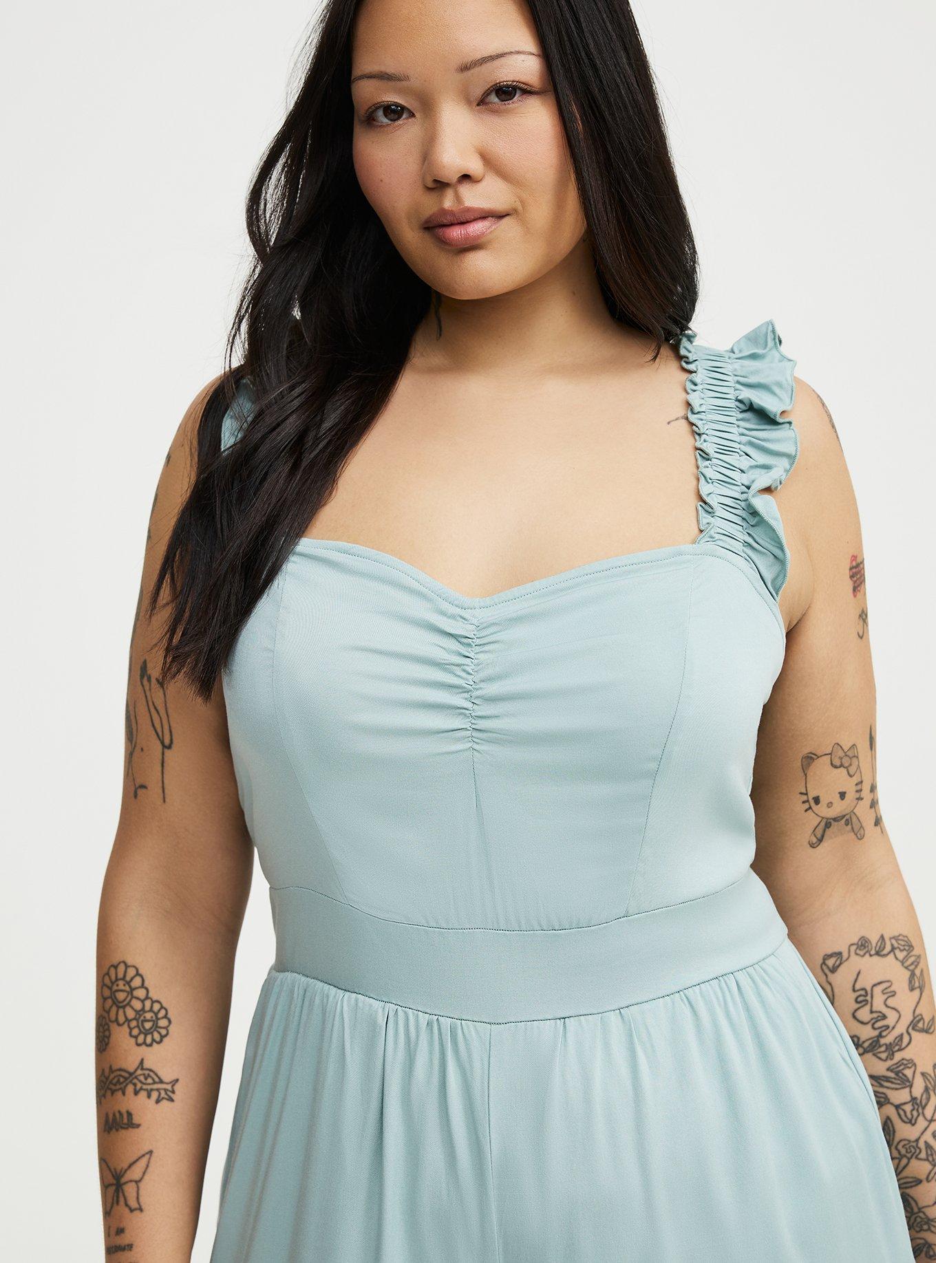 Ruffle Strap Jumpsuit, GRAY MIST, alternate