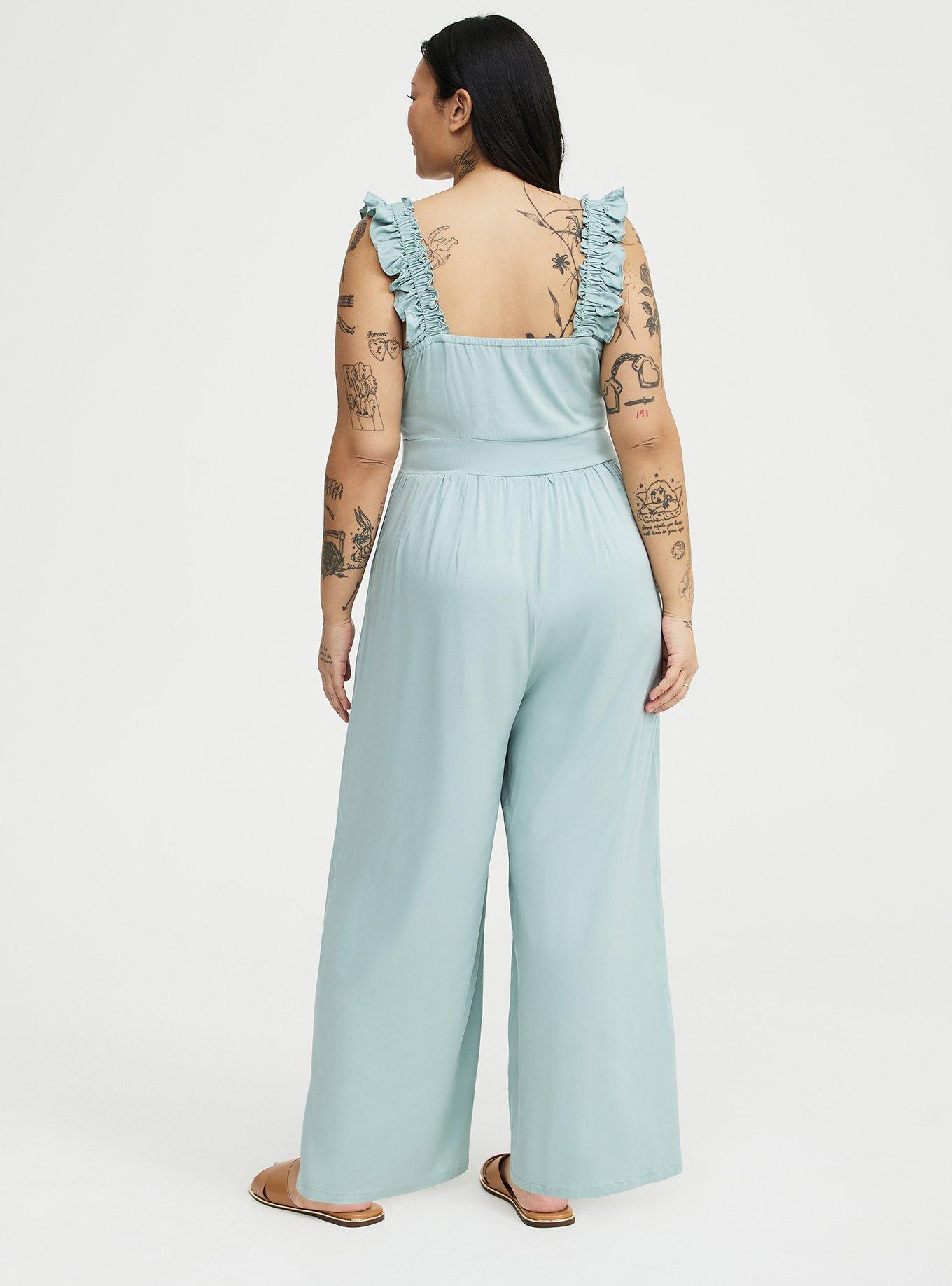 Ruffle Strap Jumpsuit, GRAY MIST, alternate
