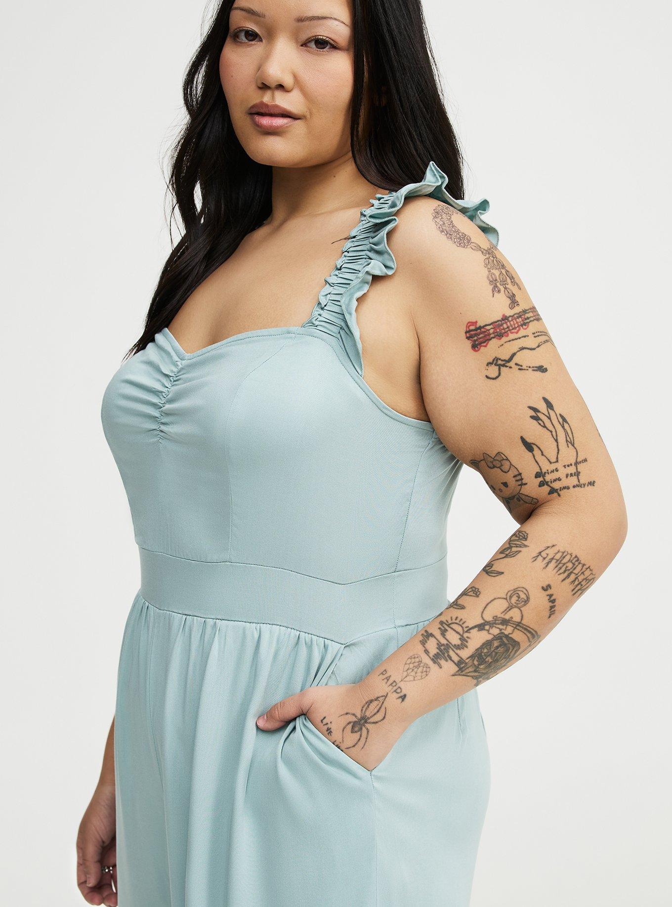 Ruffle Strap Jumpsuit, GRAY MIST, alternate