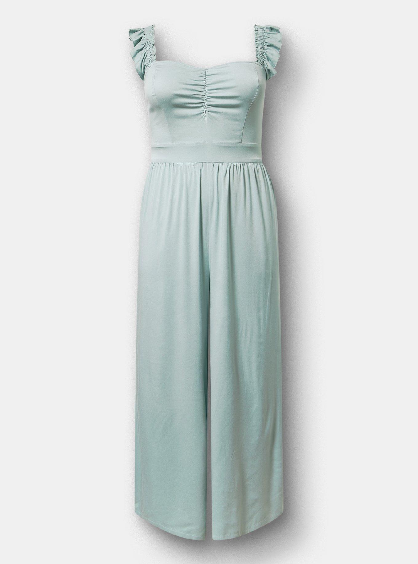 Ruffle Strap Jumpsuit, GRAY MIST, hi-res