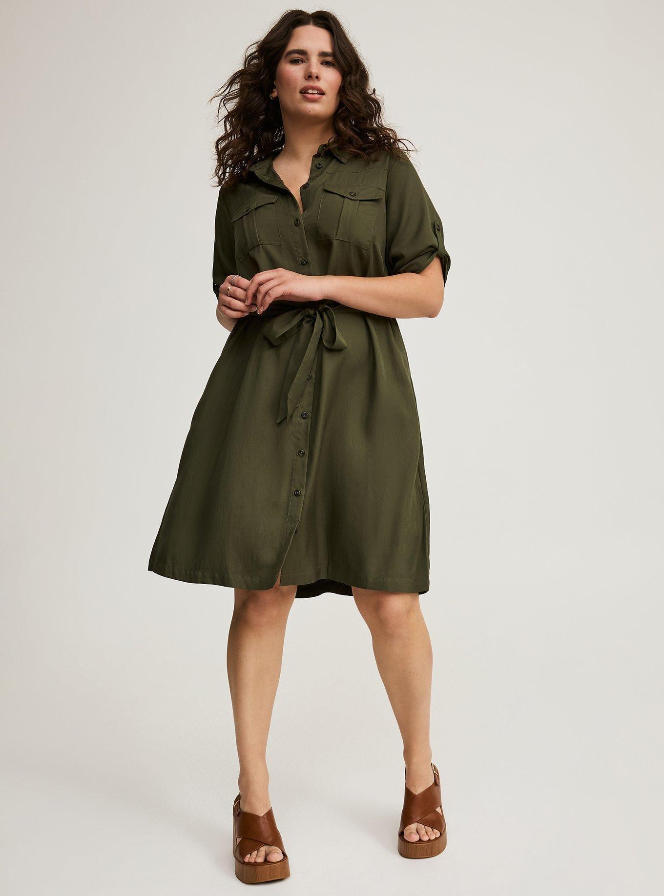 Mini Waist-Tie Shirt Dress