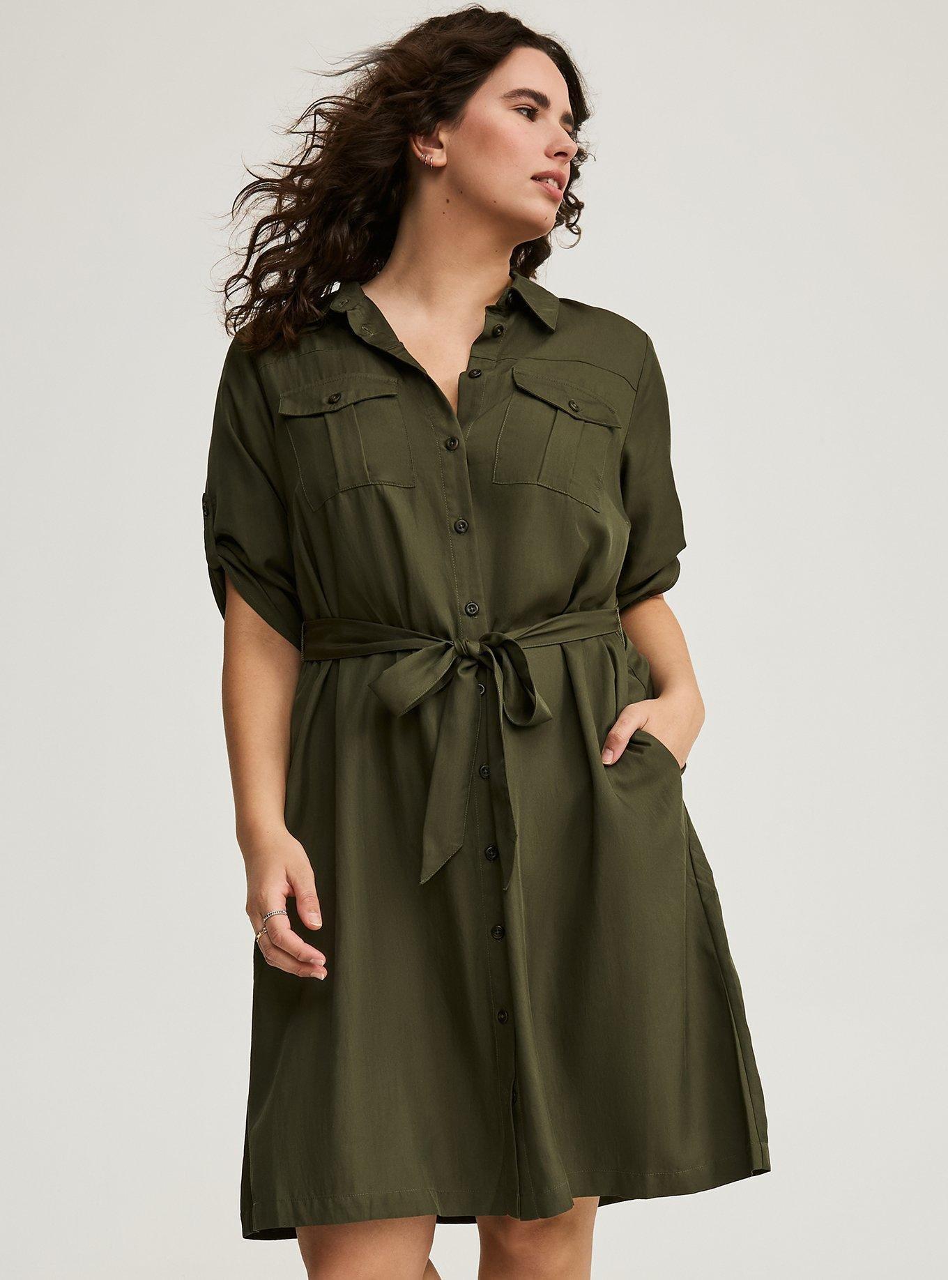 Mini Waist-Tie Shirt Dress