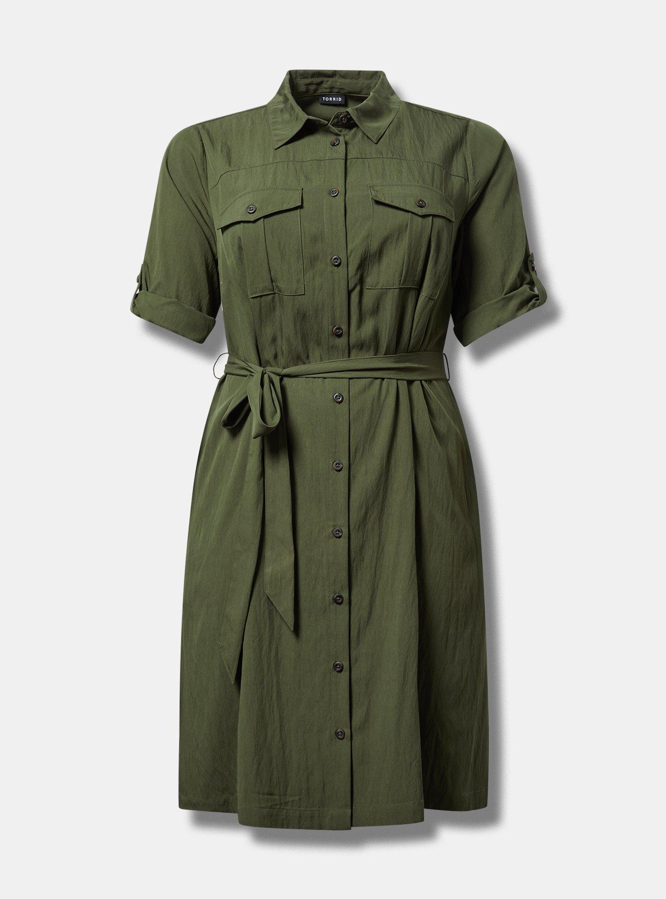 Mini Waist-Tie Shirt Dress