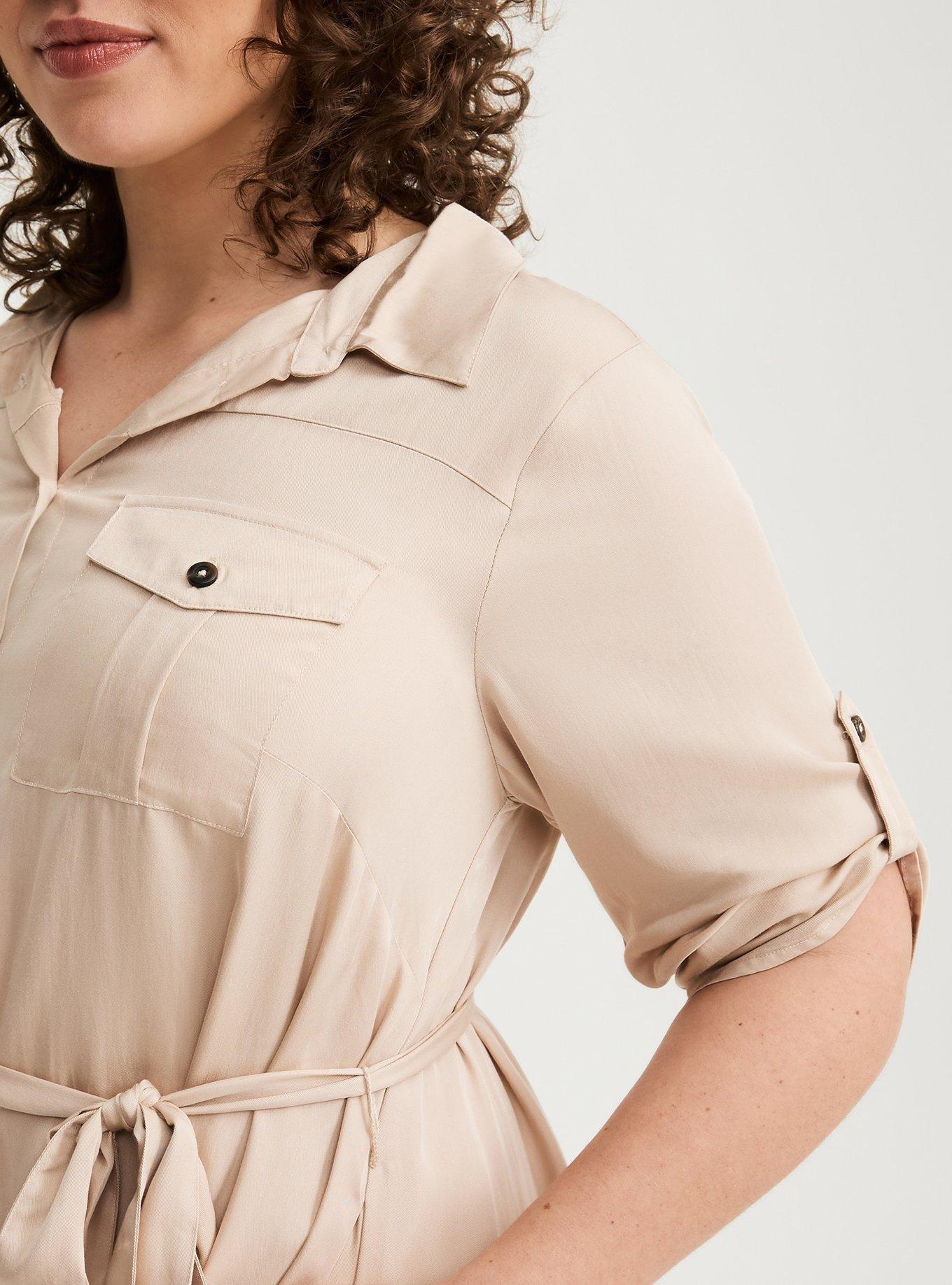 Mini Waist-Tie Shirt Dress