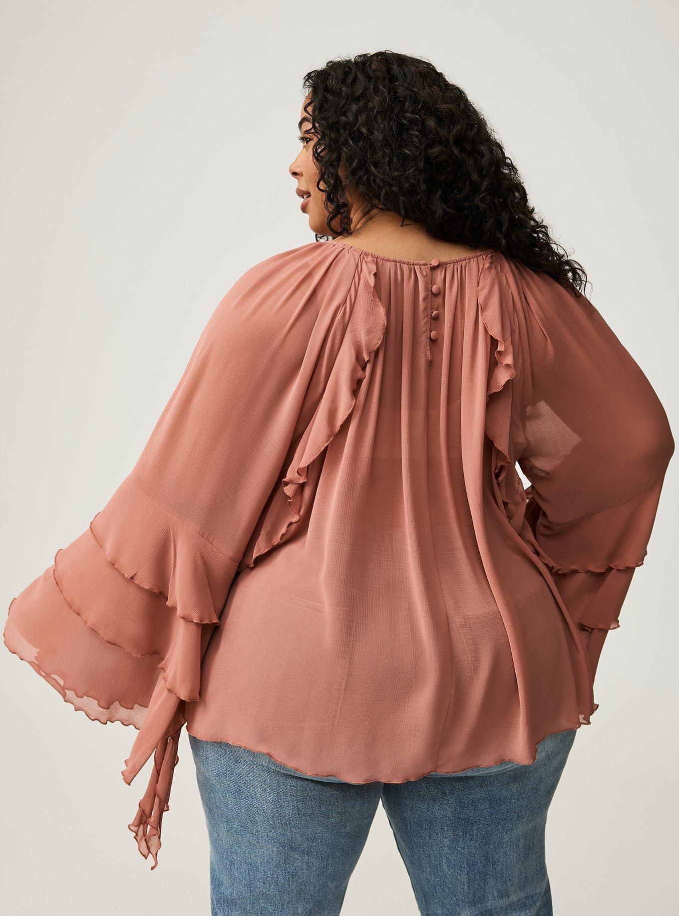 Long Sleeve Ruffle Top