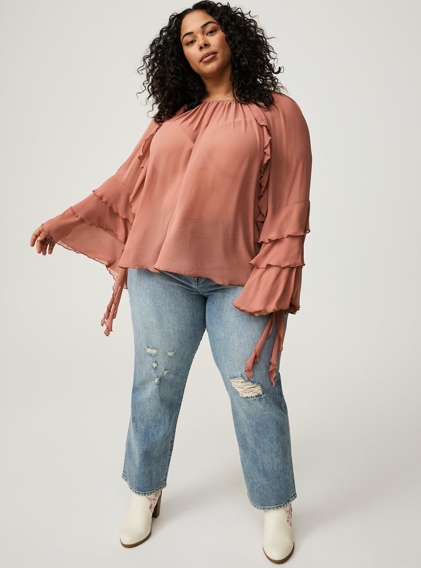 Long Sleeve Ruffle Top