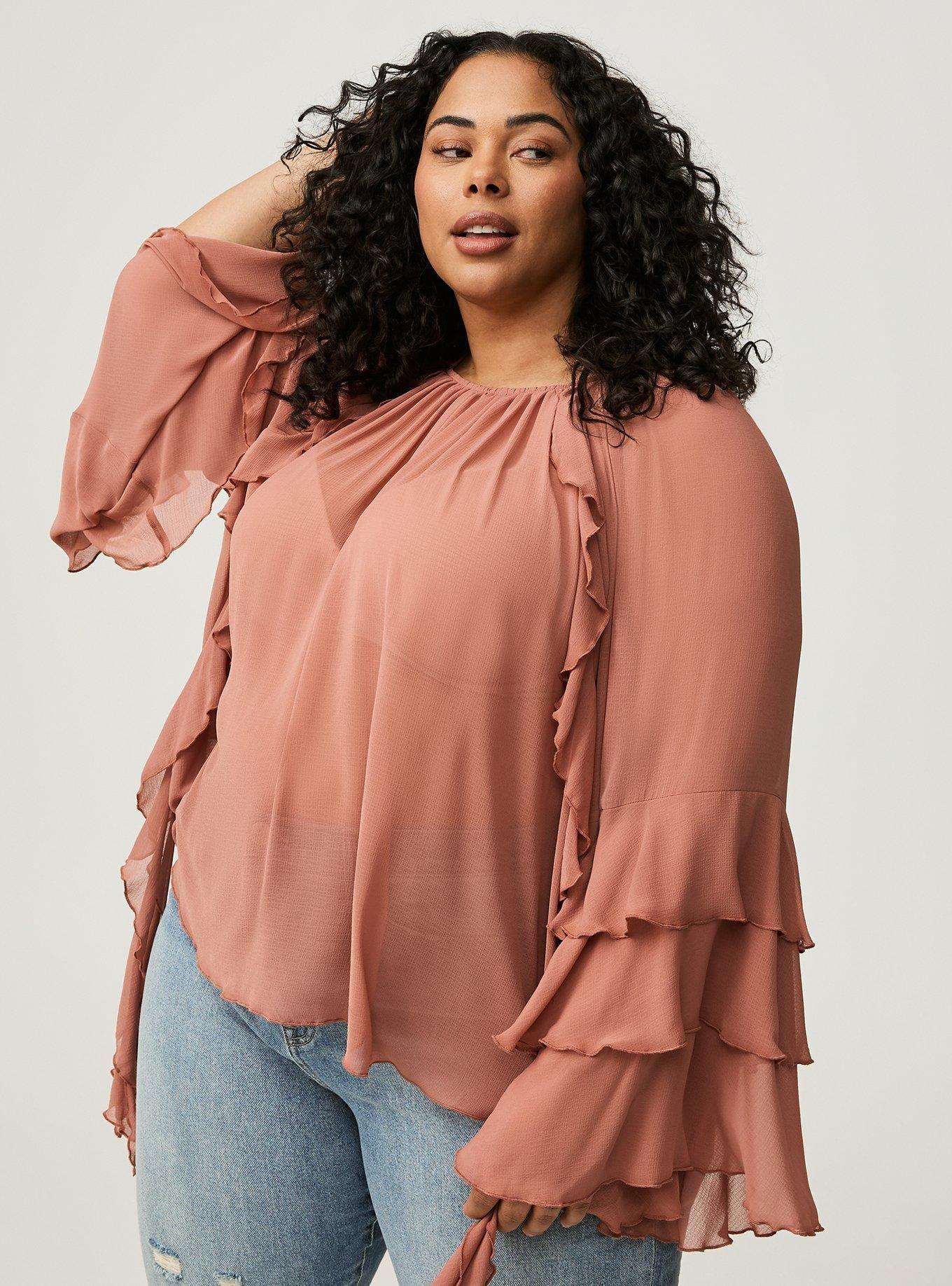 Long Sleeve Ruffle Top