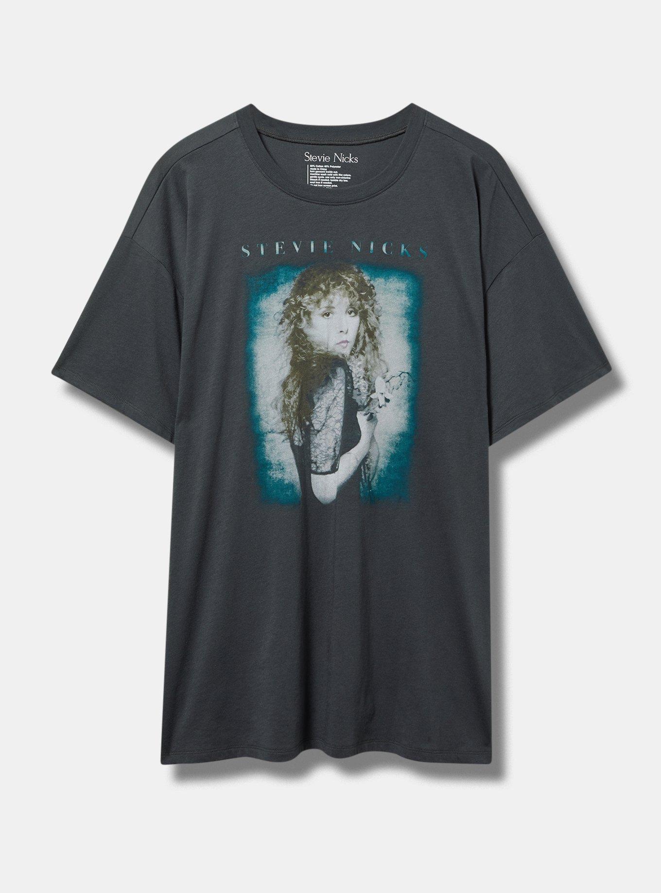 Stevie Nicks Oversized Cotton Crew Tunic Tee