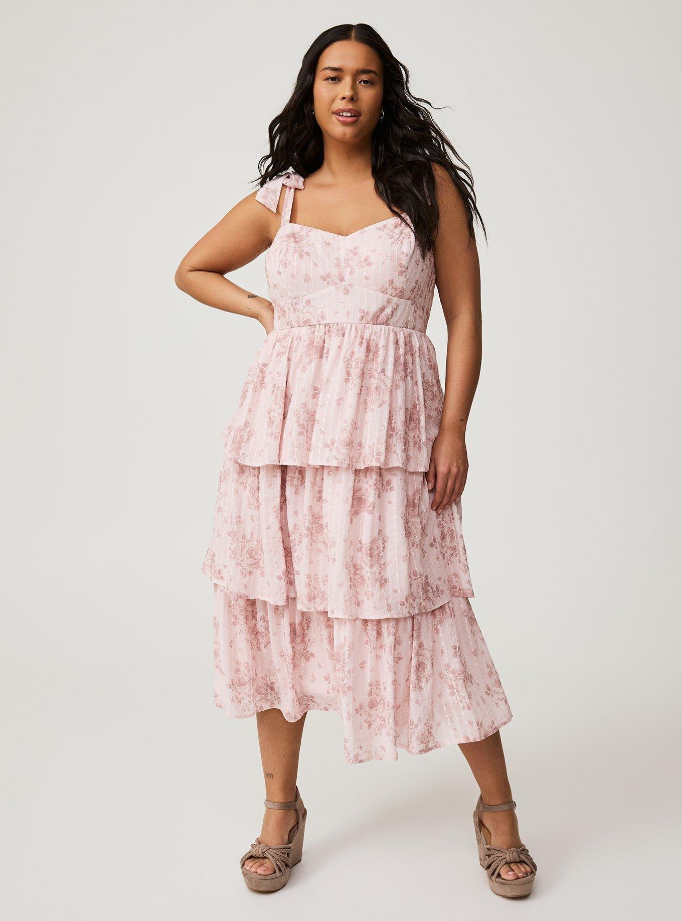 Plus Size - Sweetheart Tiered Midi Dress - Torrid Plus Size - Sweetheart Tiered Midi Dress - Torrid