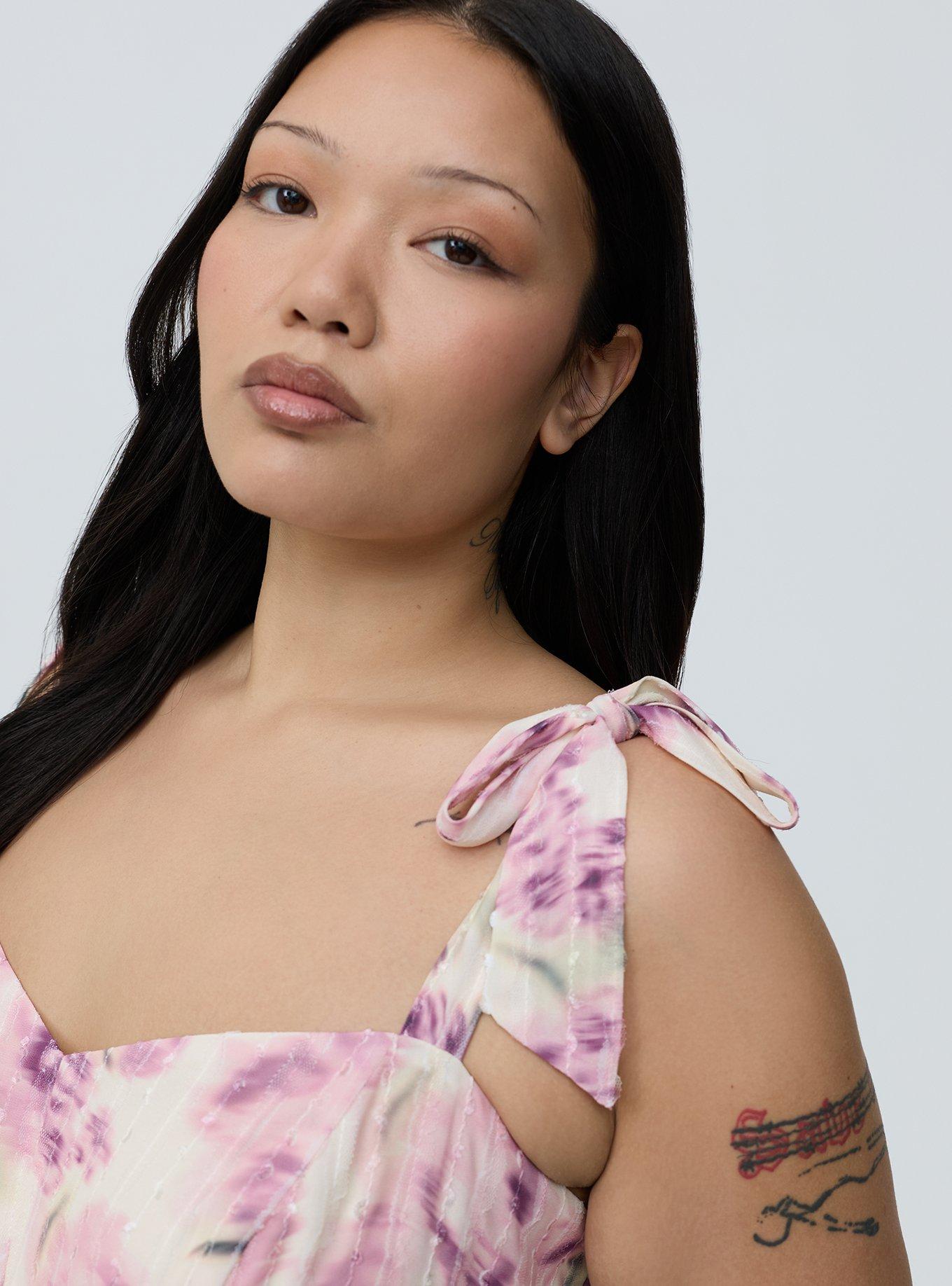 Sweetheart Tiered Midi Dress, FLASHED ROSES FLORAL CREAM, alternate