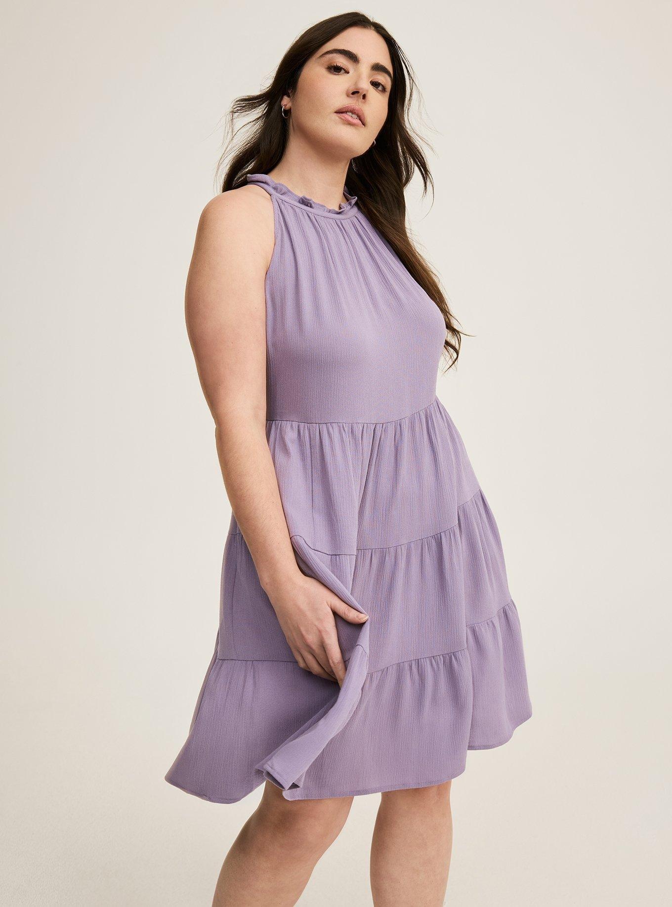 Mini Crinkle Gauze Tiered Dress