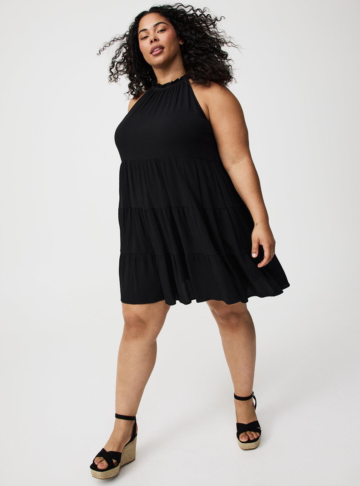 Mini Crinkle Gauze Tiered Dress