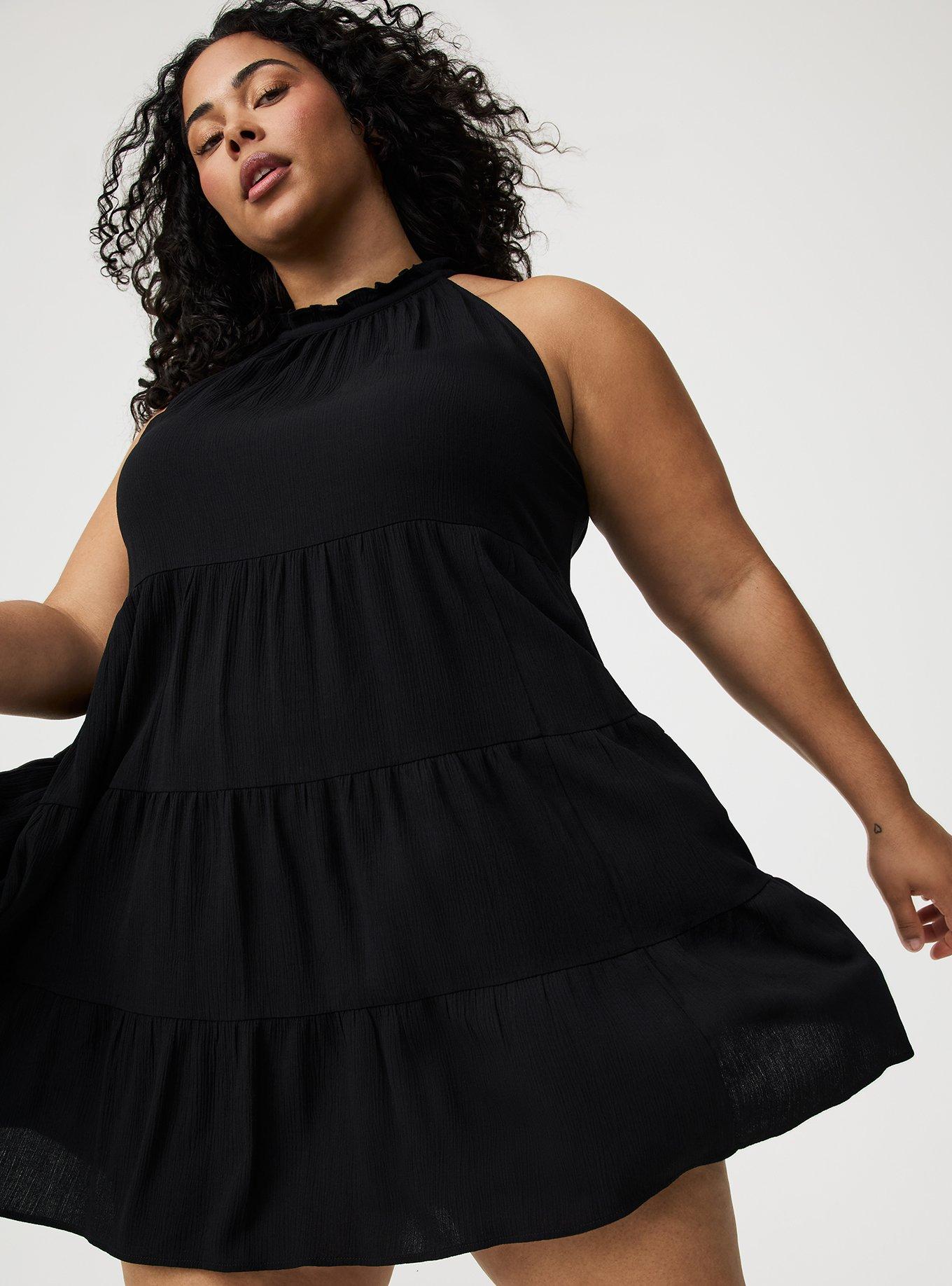 Mini Crinkle Gauze Tiered Dress