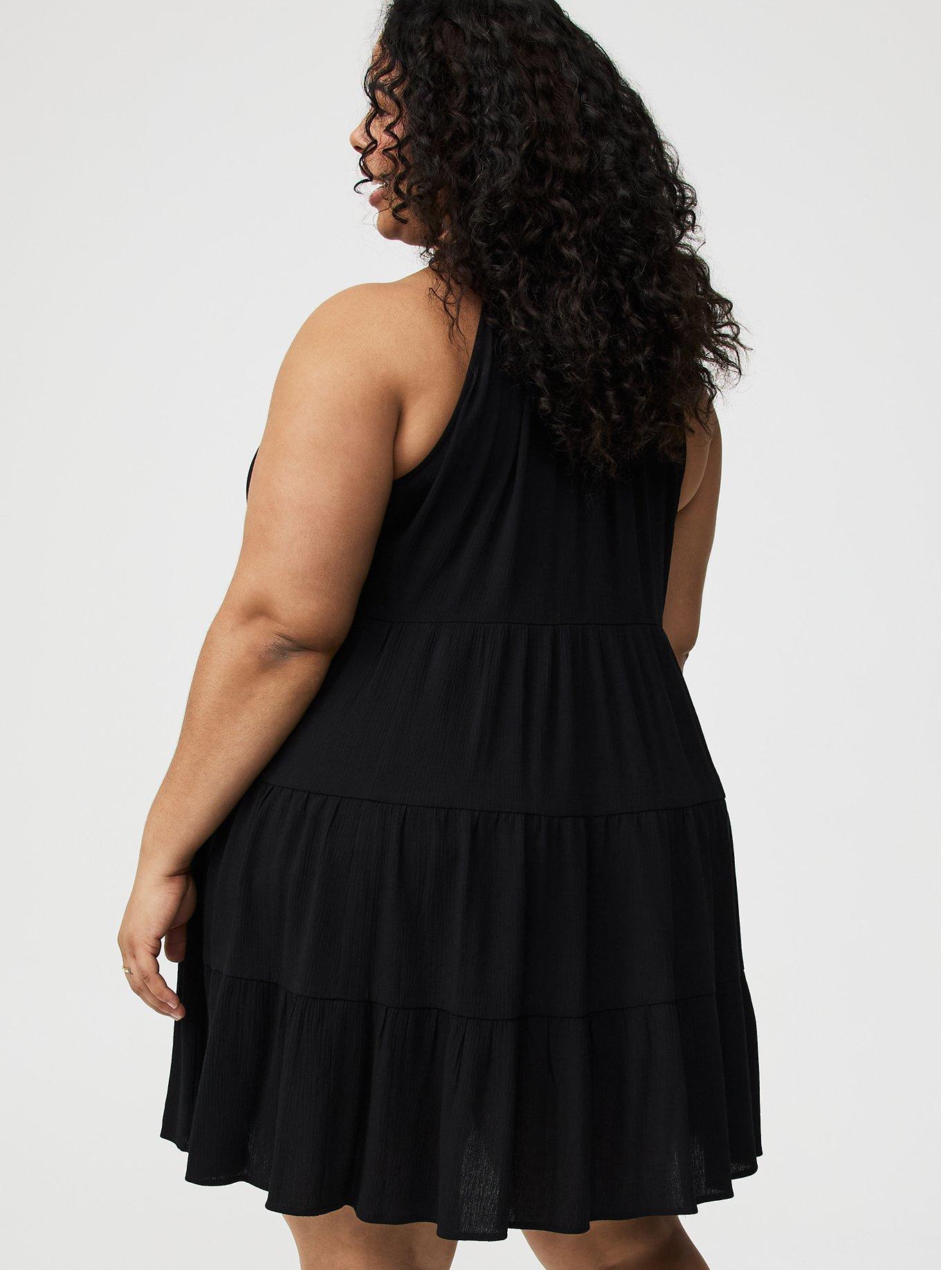 Mini Crinkle Gauze Tiered Dress