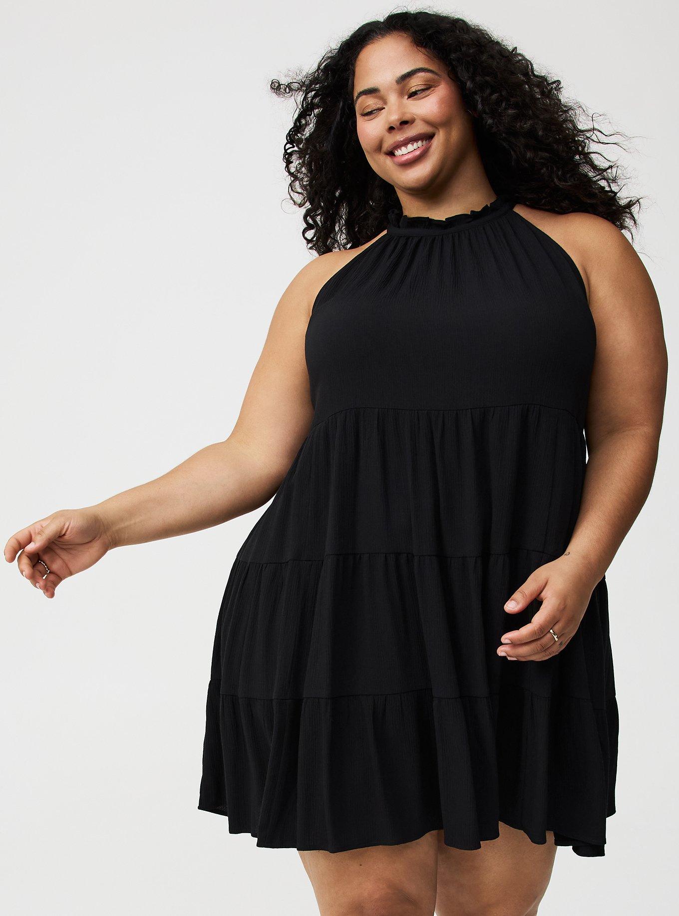 Mini Crinkle Gauze Tiered Dress
