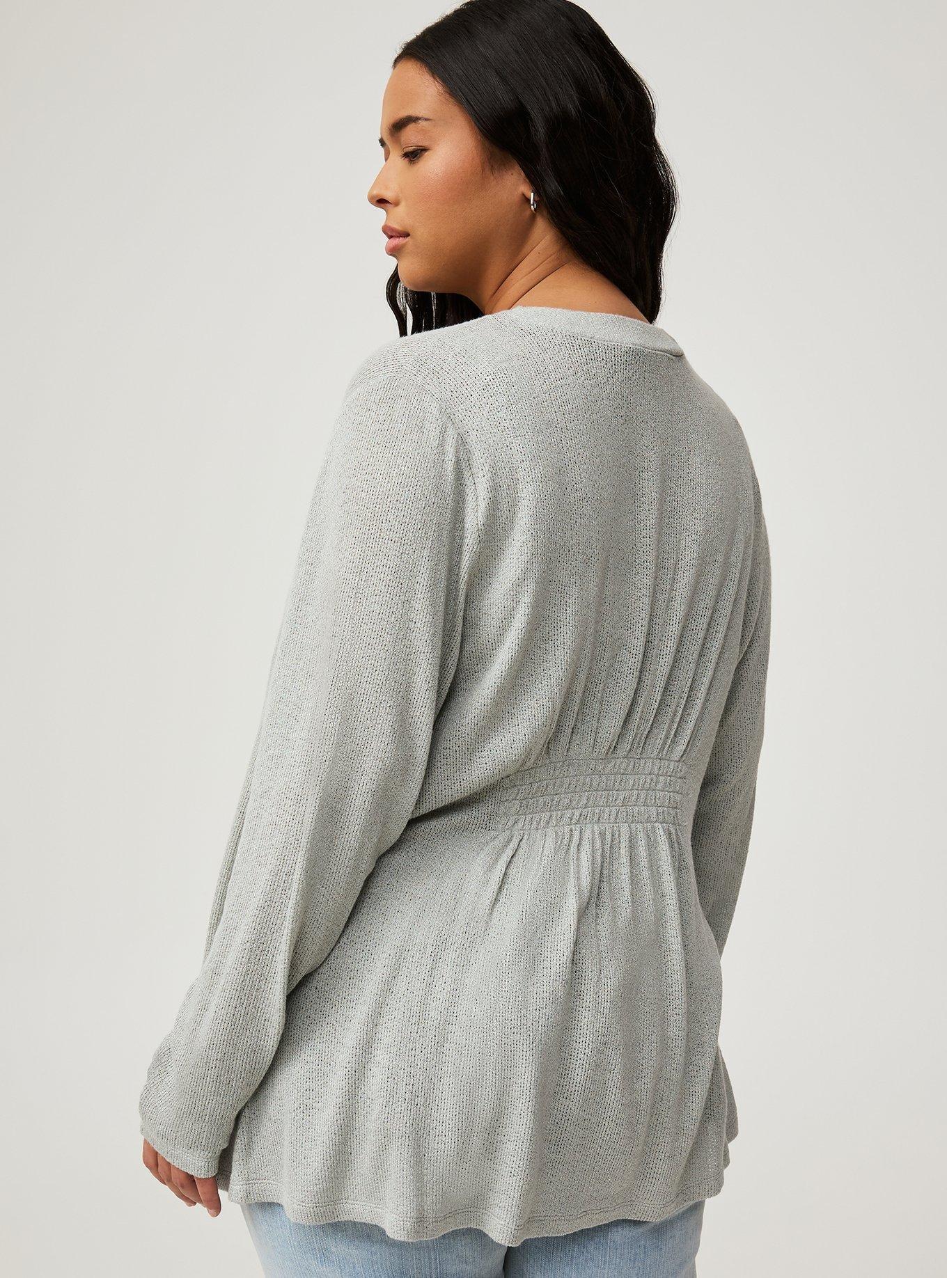 Drape Front Anorak Cardigan