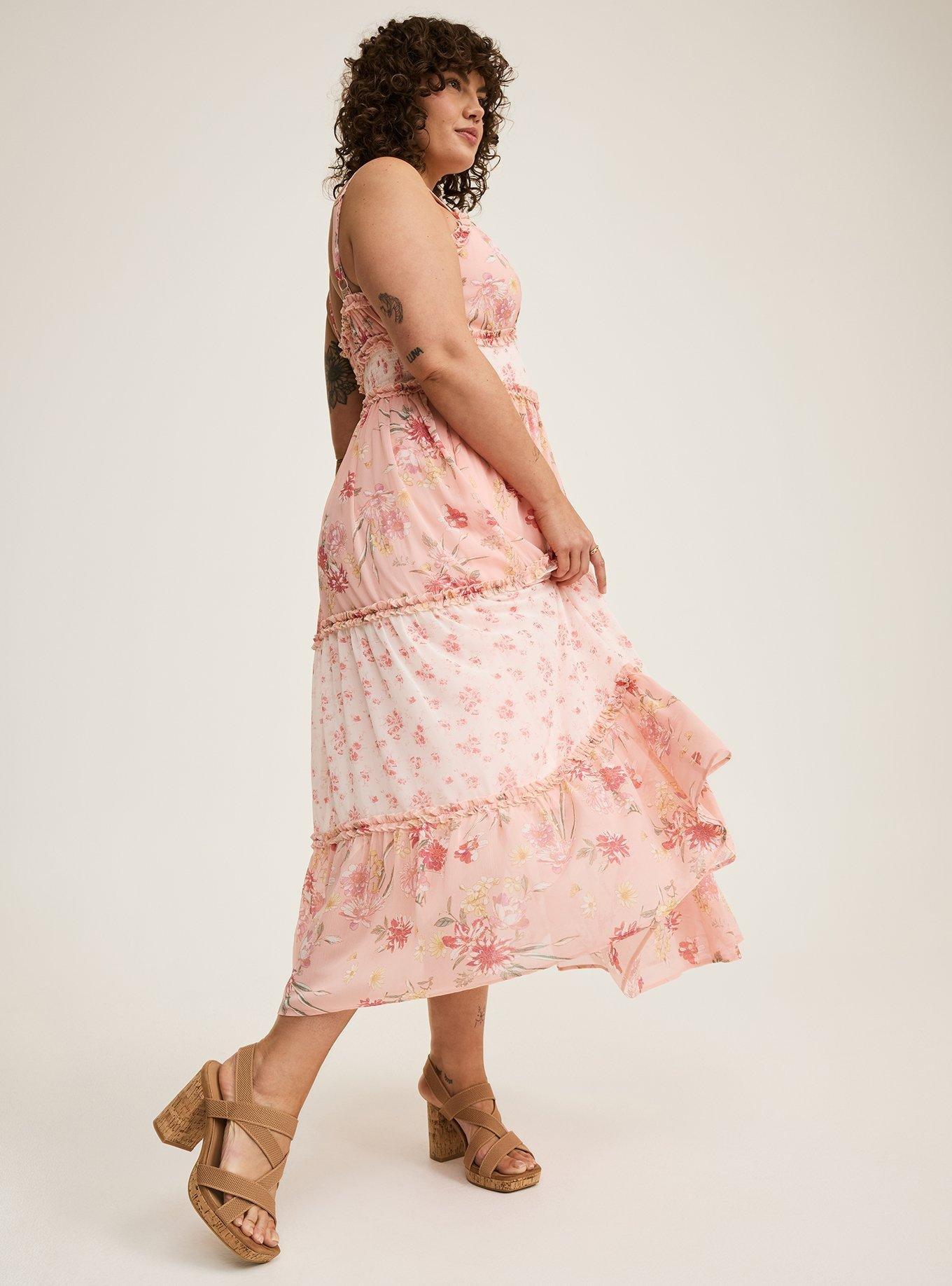 Plus Size - Maxi Chiffon Tiered Dress - Torrid Plus Size - Maxi Chiffon Tiered Dress - Torrid