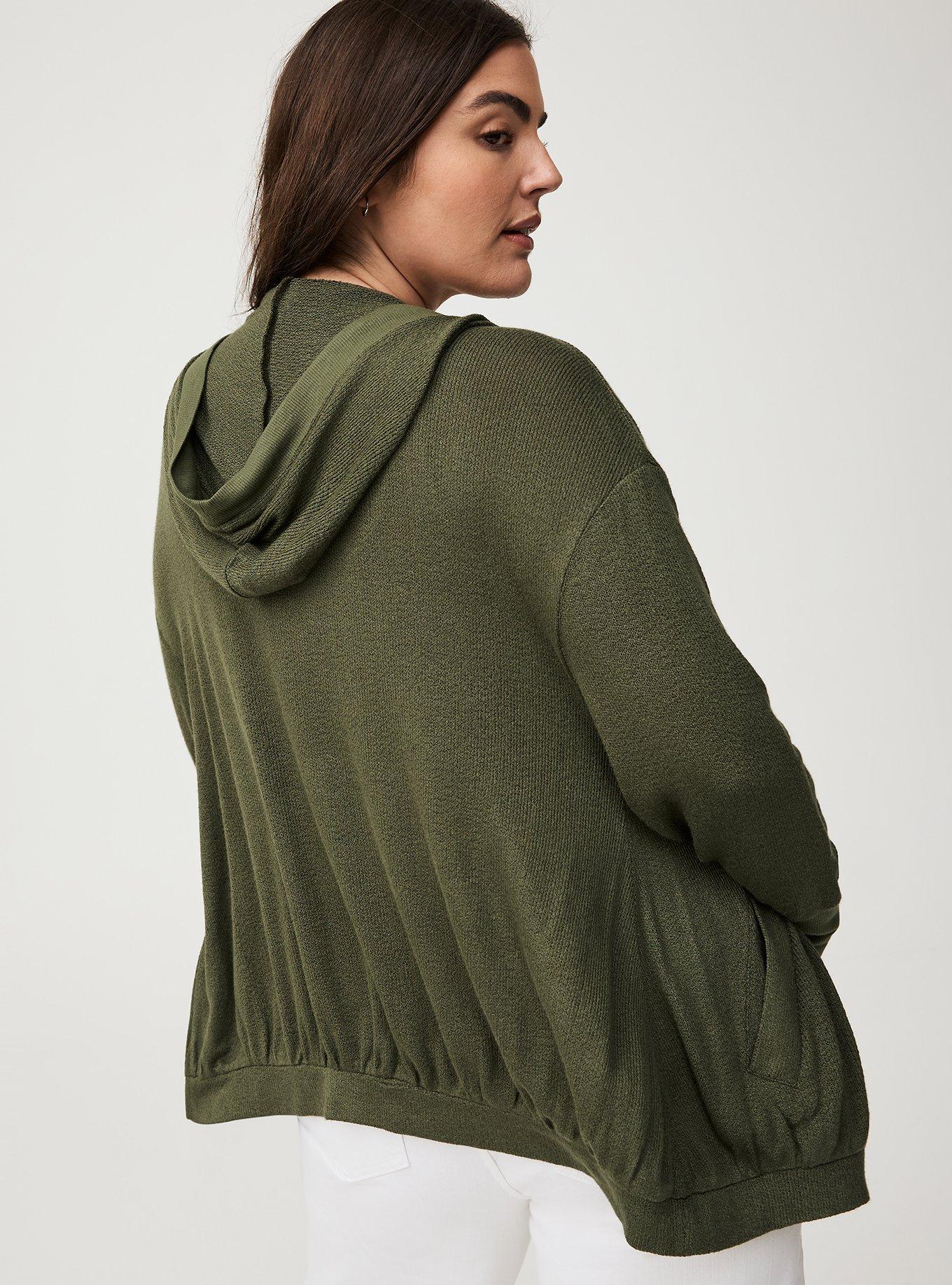 Open Hooded Cardigan