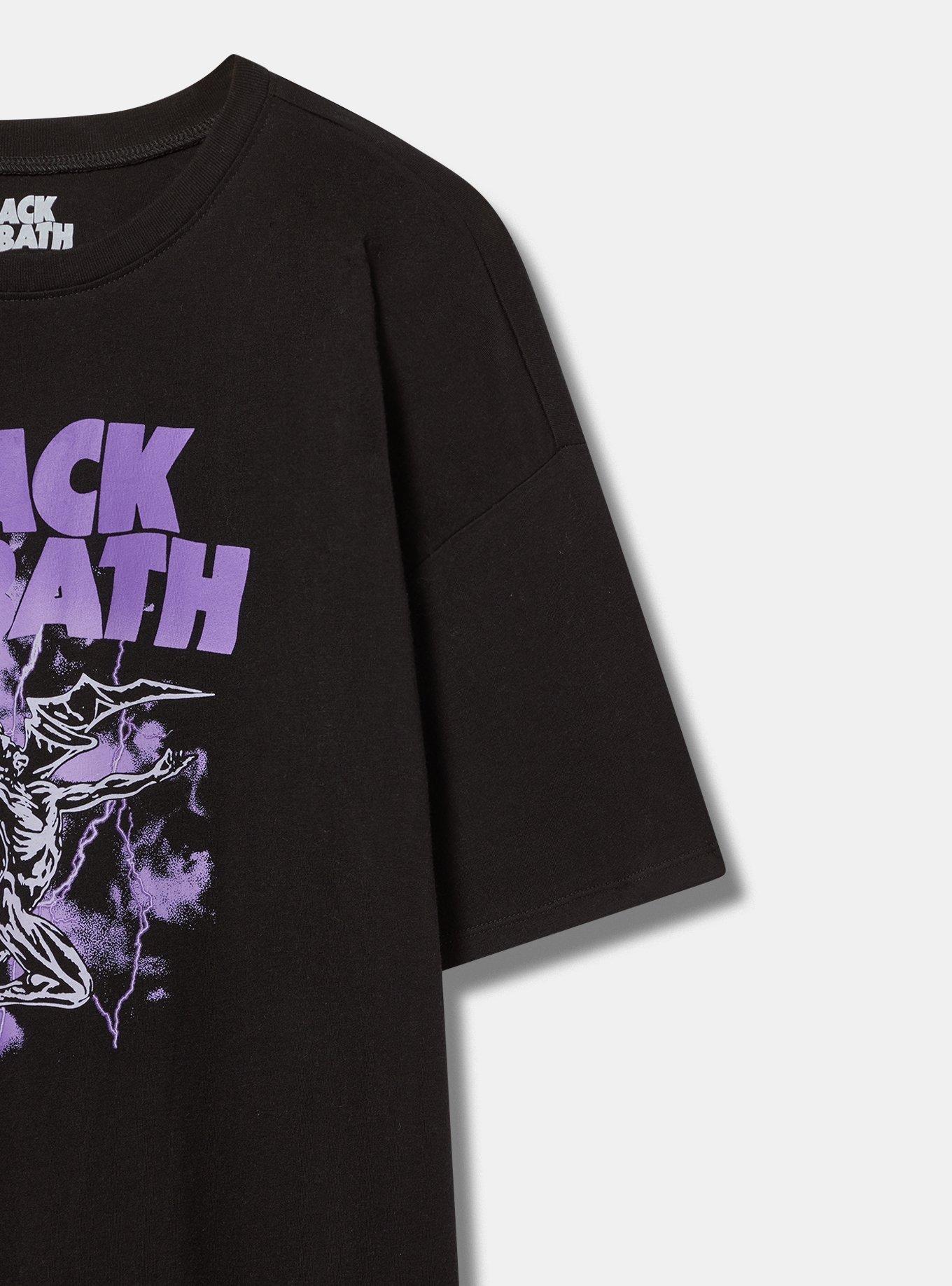 Black Sabbath Oversized Cotton Crew Tunic Tee