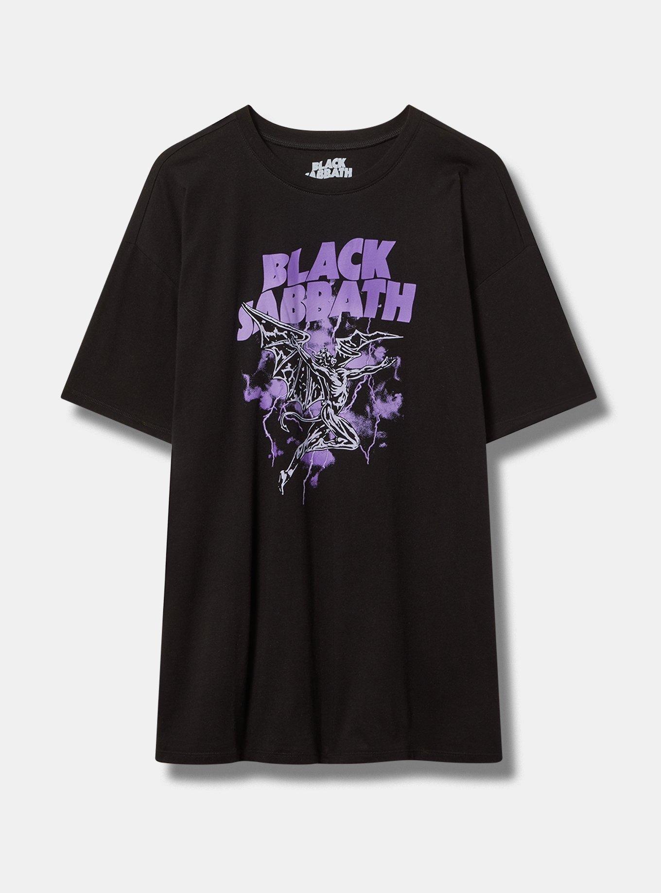 Black Sabbath Oversized Cotton Crew Tunic Tee