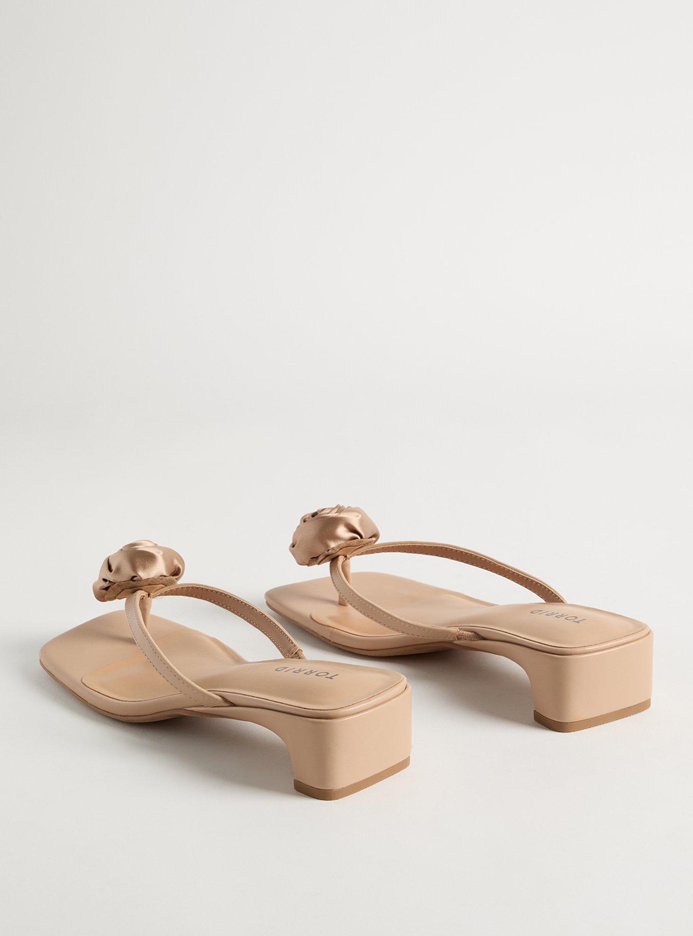 Floral Thong Heeled Sandal (WW)