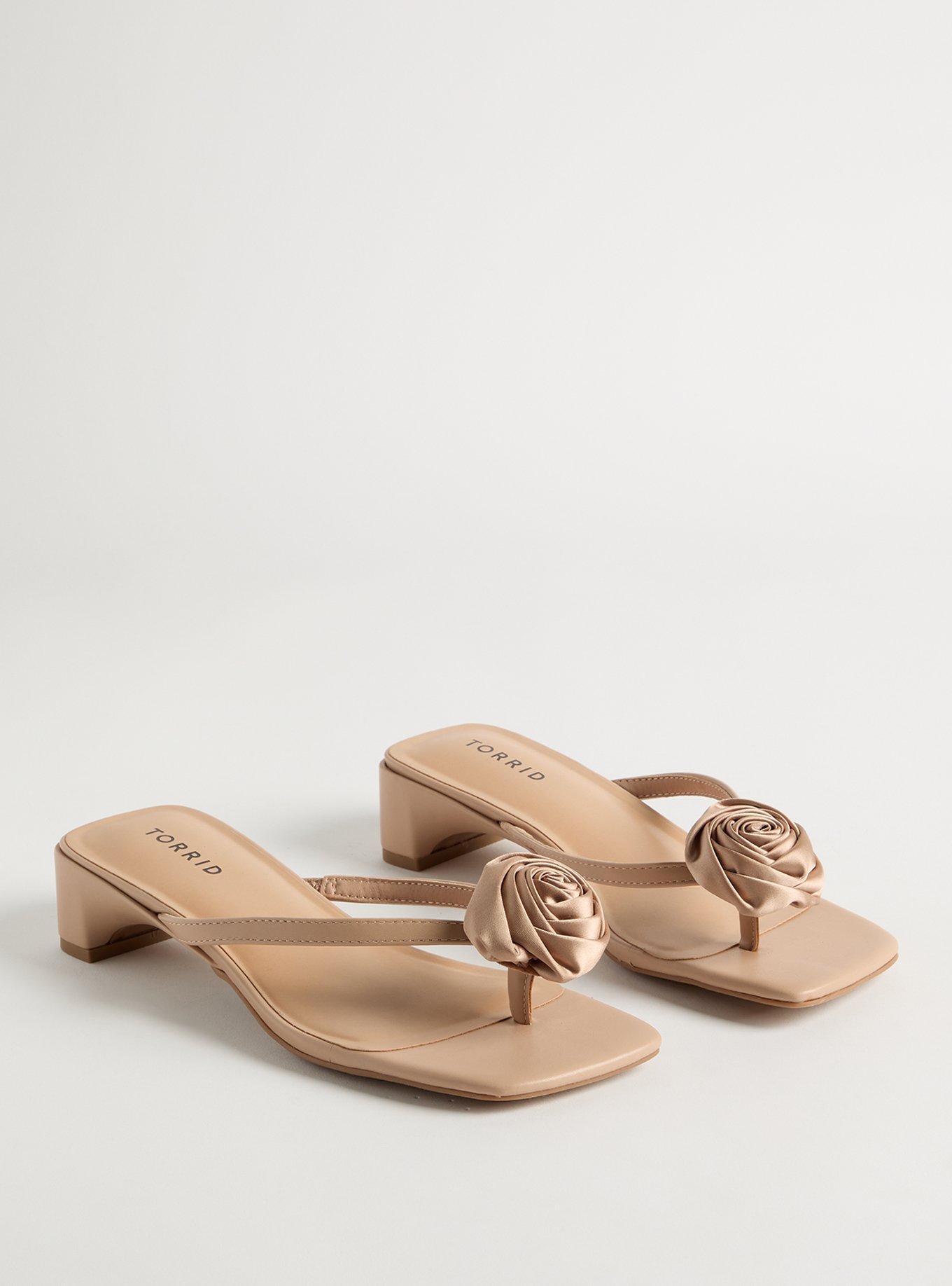 Floral Thong Heeled Sandal (WW)