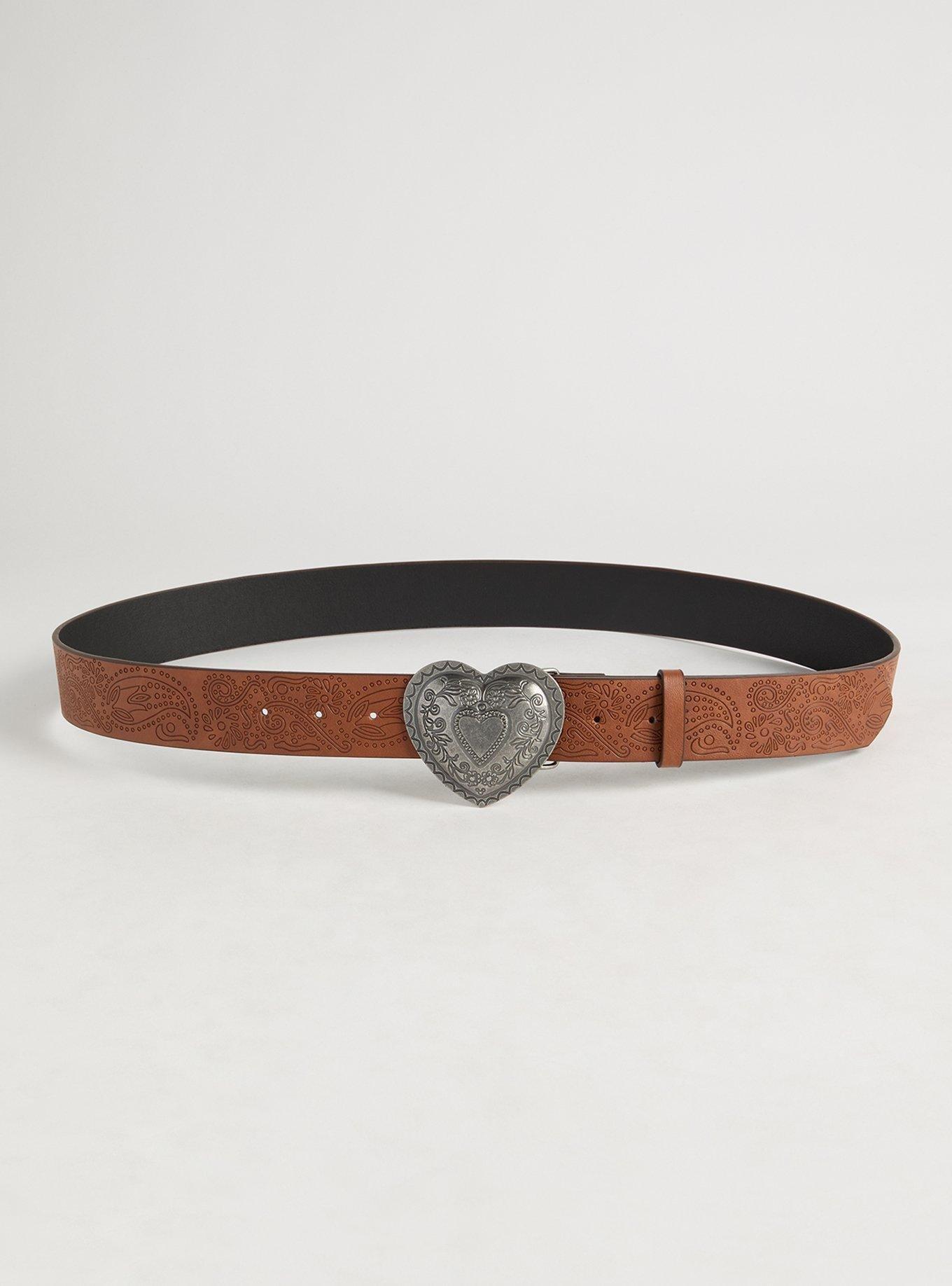 Heart Buckle Denim Belt