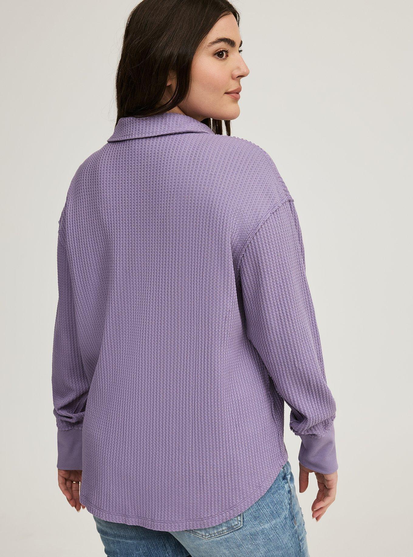 Collared V-Neck Sweatshirt