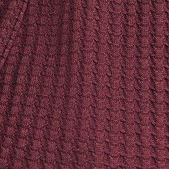 Waffle Collared Drop Shoulder Top, SASSAFRAS, swatch