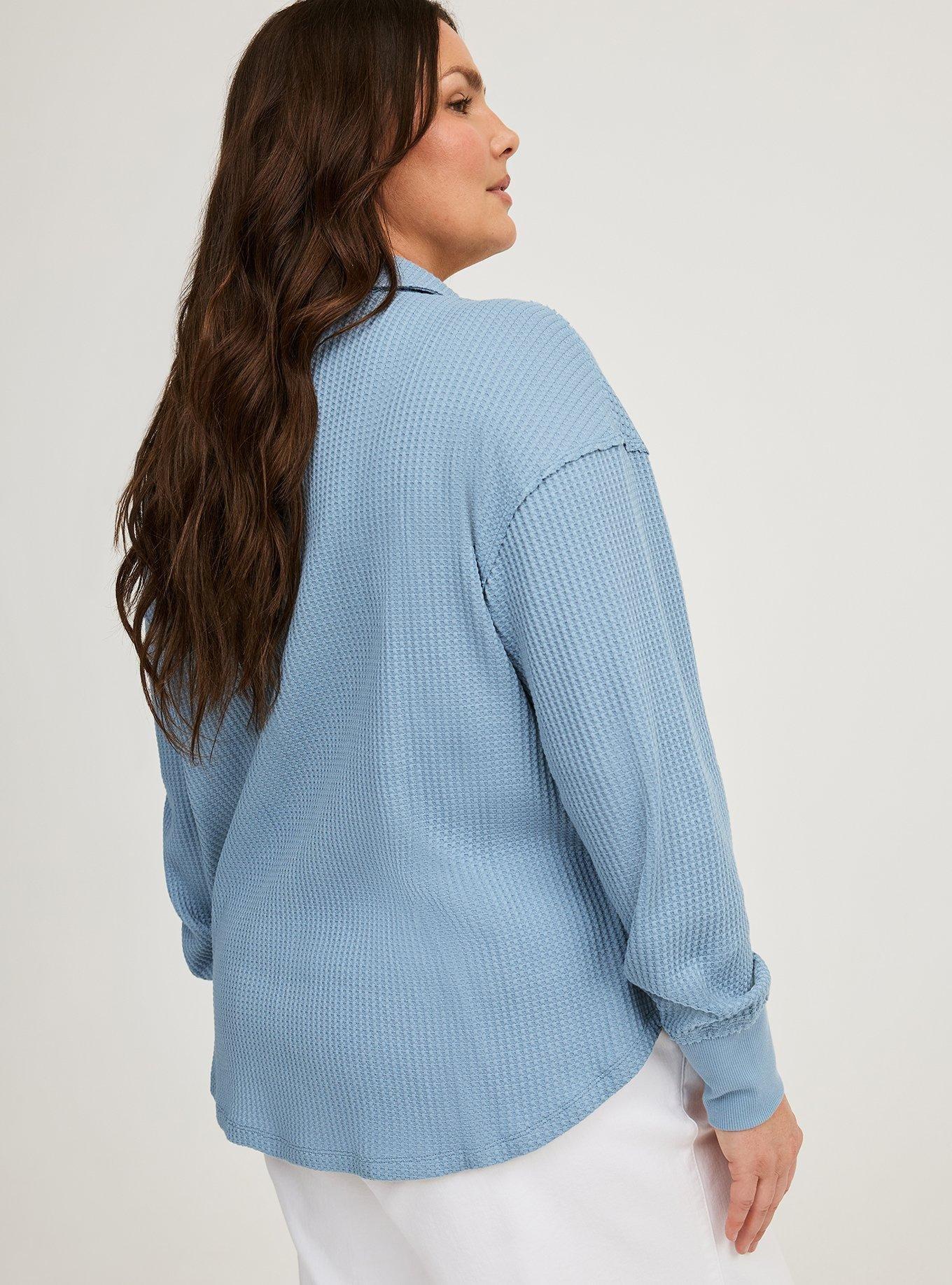 Collared V-Neck Sweatshirt