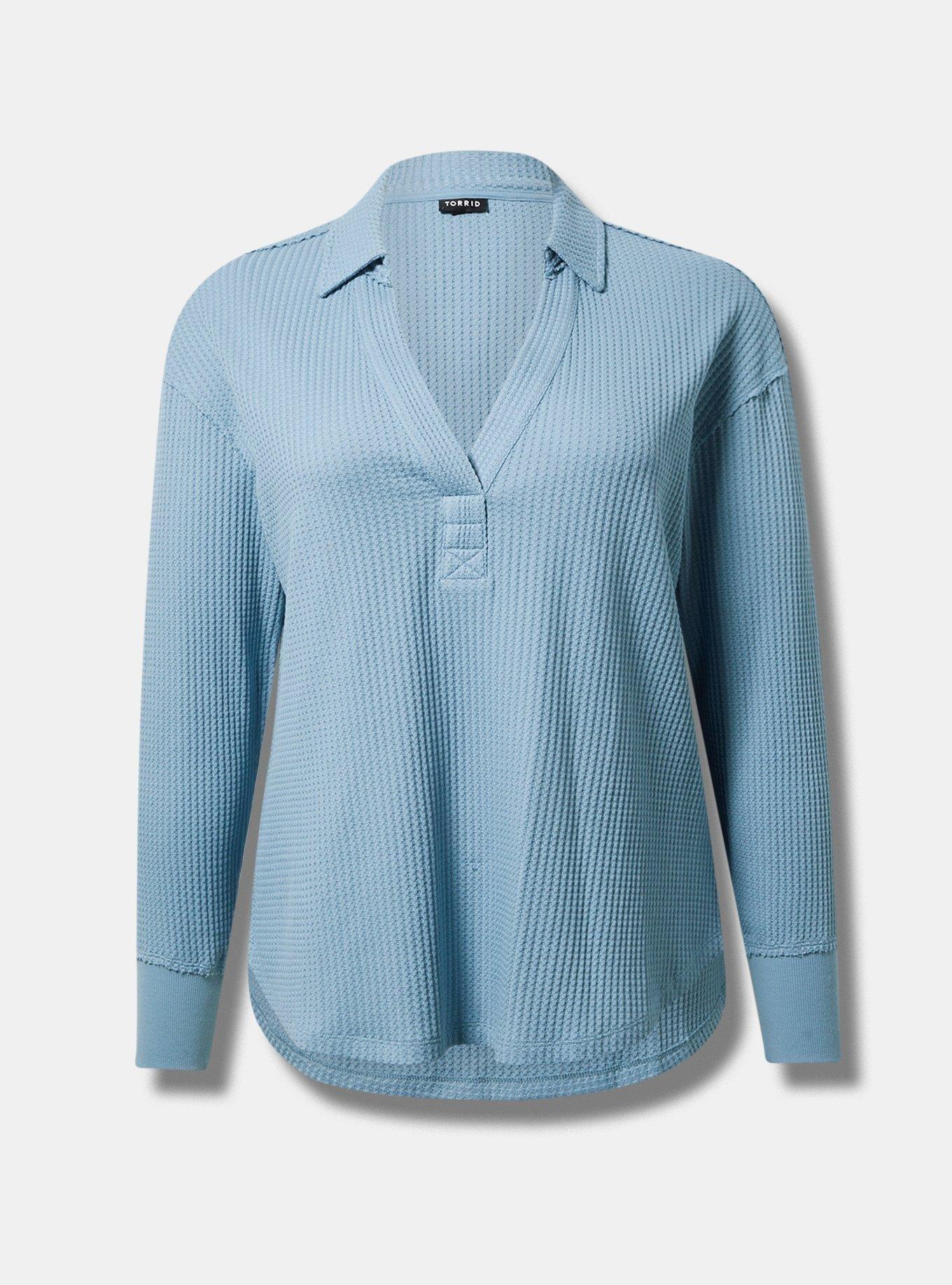 Collared V-Neck Sweatshirt