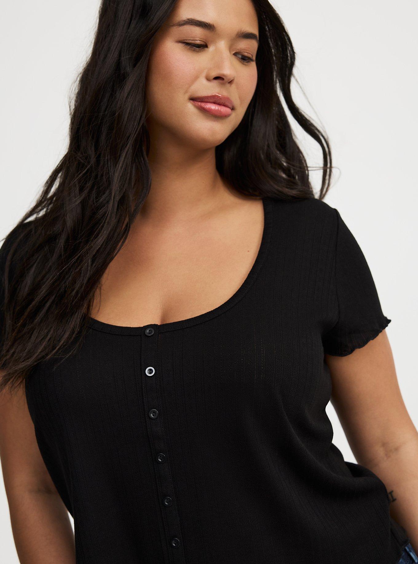Button-Up Crop Tee