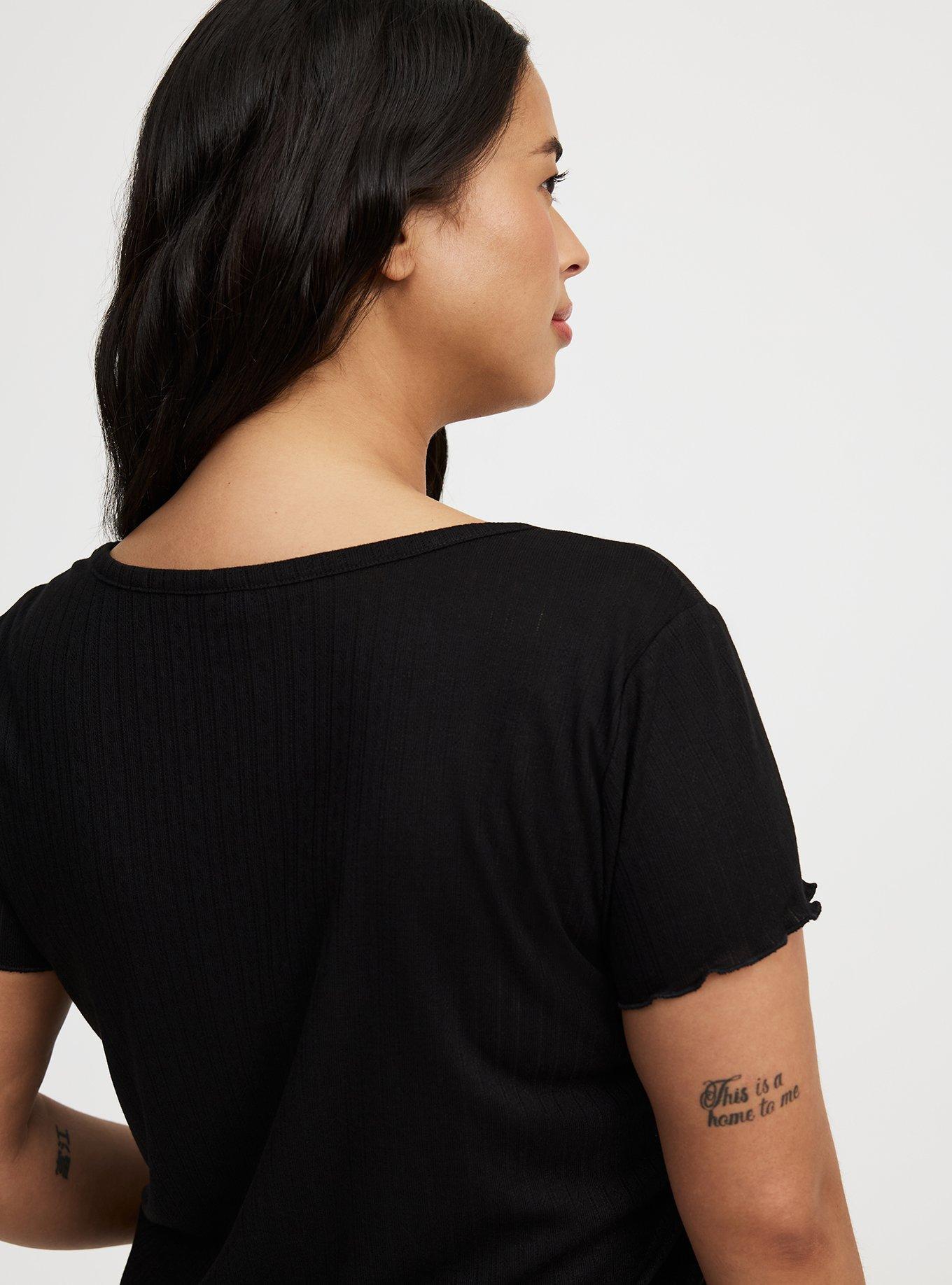 Button-Up Crop Tee