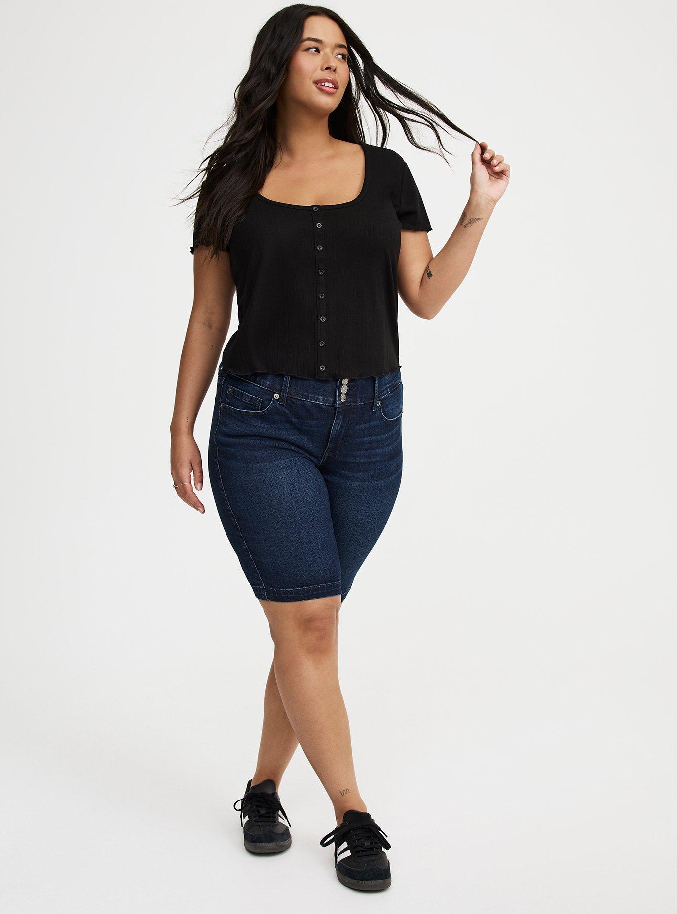 Button-Up Crop Tee