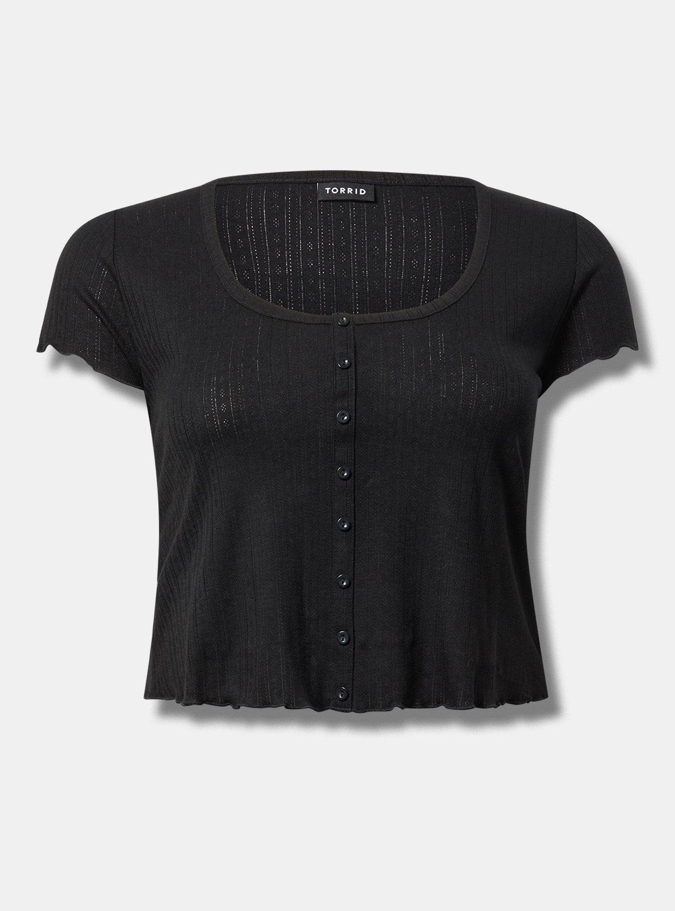 Button-Up Crop Tee