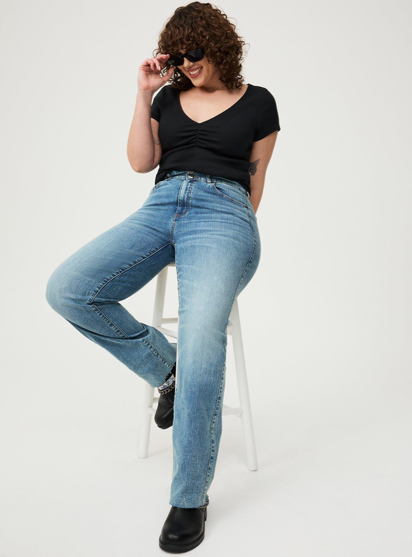 Rib Cinched V-Neck Tee