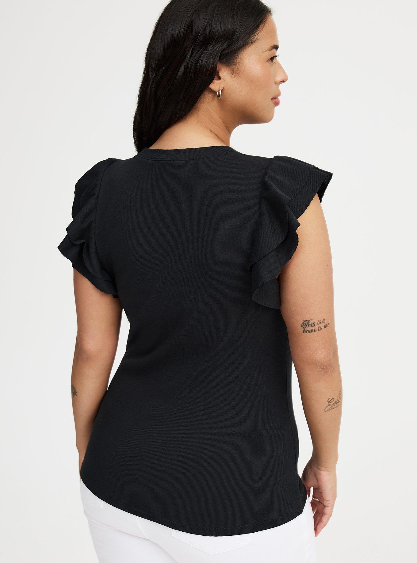 Double Flutter Sleeve Top